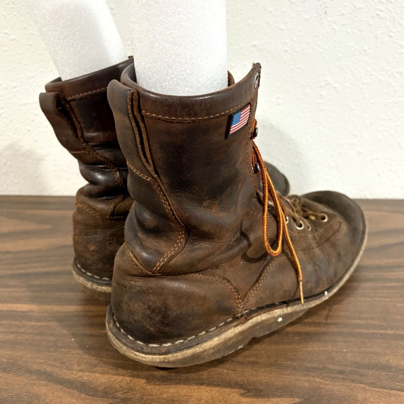 Danner Danner Bull Run 8" Soft Toe Boot Brown EE Mens Size 9.5 Leather Work & Safety Boots Walking Shoe Size US 9 / EU 42 - 5 Thumbnail