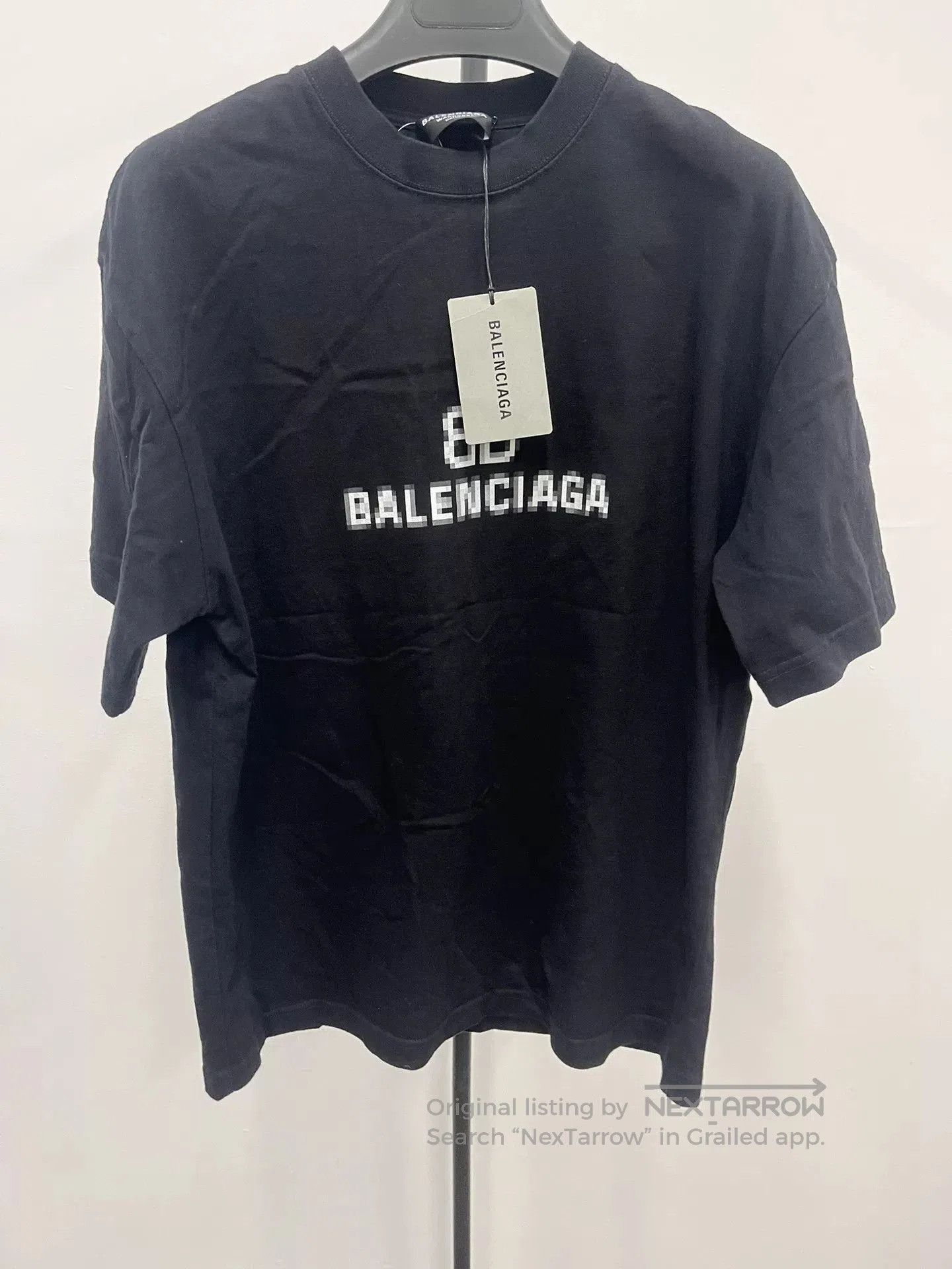 Balenciaga Balenciaga FW21 Mosaic Blur Logo BB T-Shirt. Size US XXS / EU 40 - 1 Thumbnail