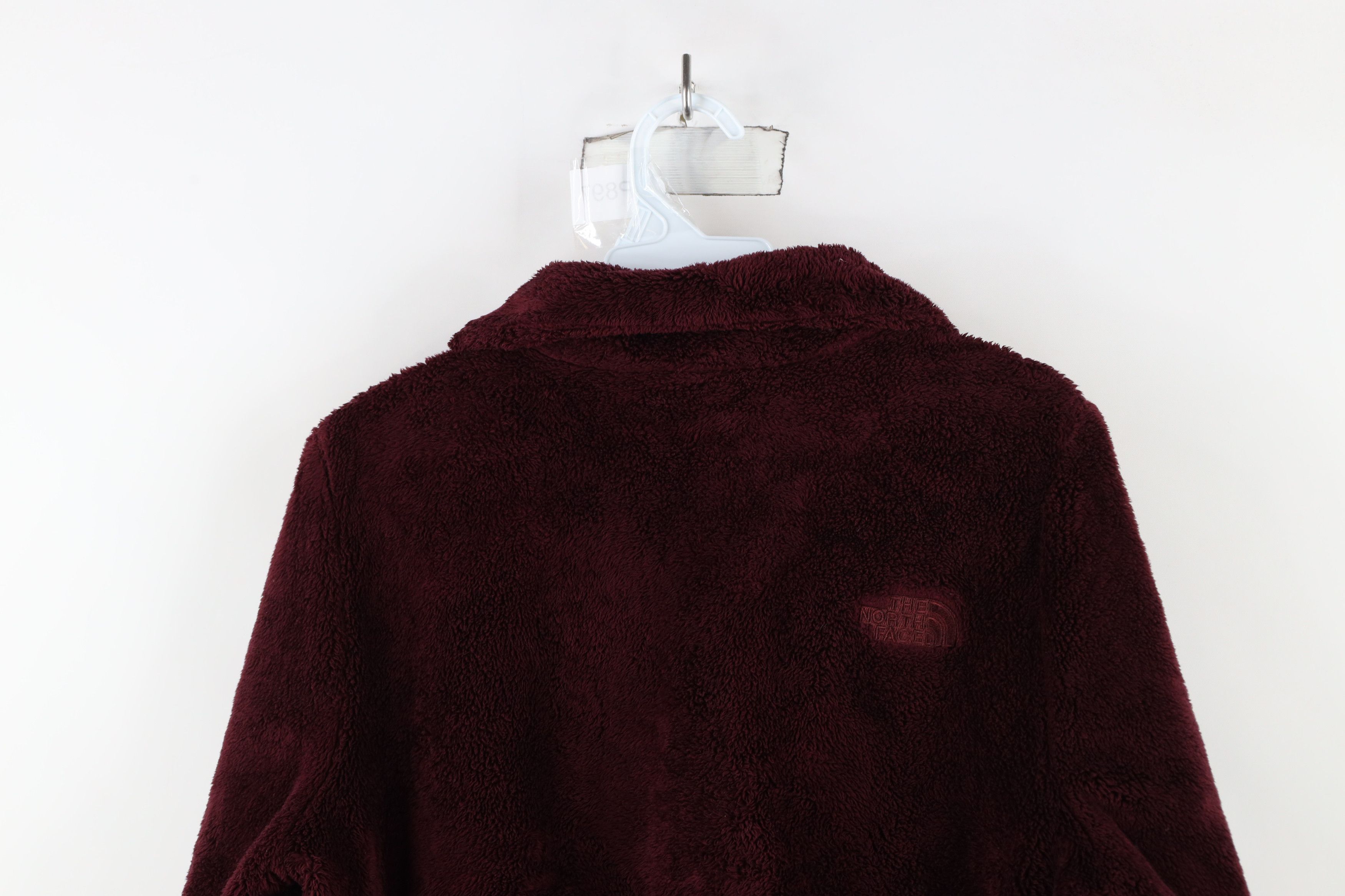 The North Face × Vintage The North Face Spell Osito Flow Fleece Jacket Burgundy Red Size M / US 6-8 / IT 42-44 - 14 Thumbnail