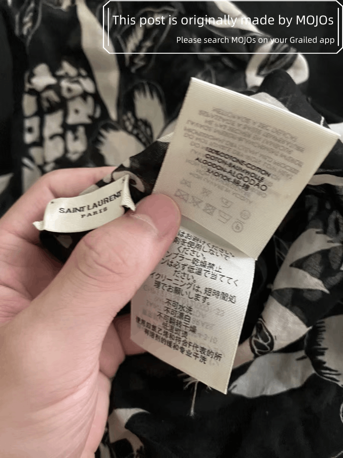 Saint Laurent Paris Saint Laurent Paris 16AW Pineapple Pattern Silk Scarf mojos Size ONE SIZE - 4 Thumbnail