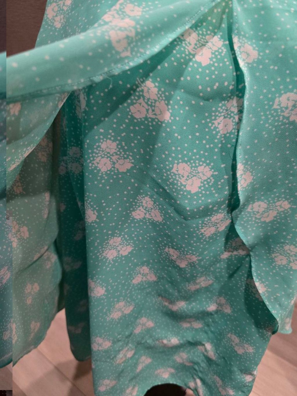 Torrid Women's Torrid Teal Floral Layered Sleeveless Blouse Size 2X Size XS / US 0-2 / IT 36-38 - 5 Thumbnail
