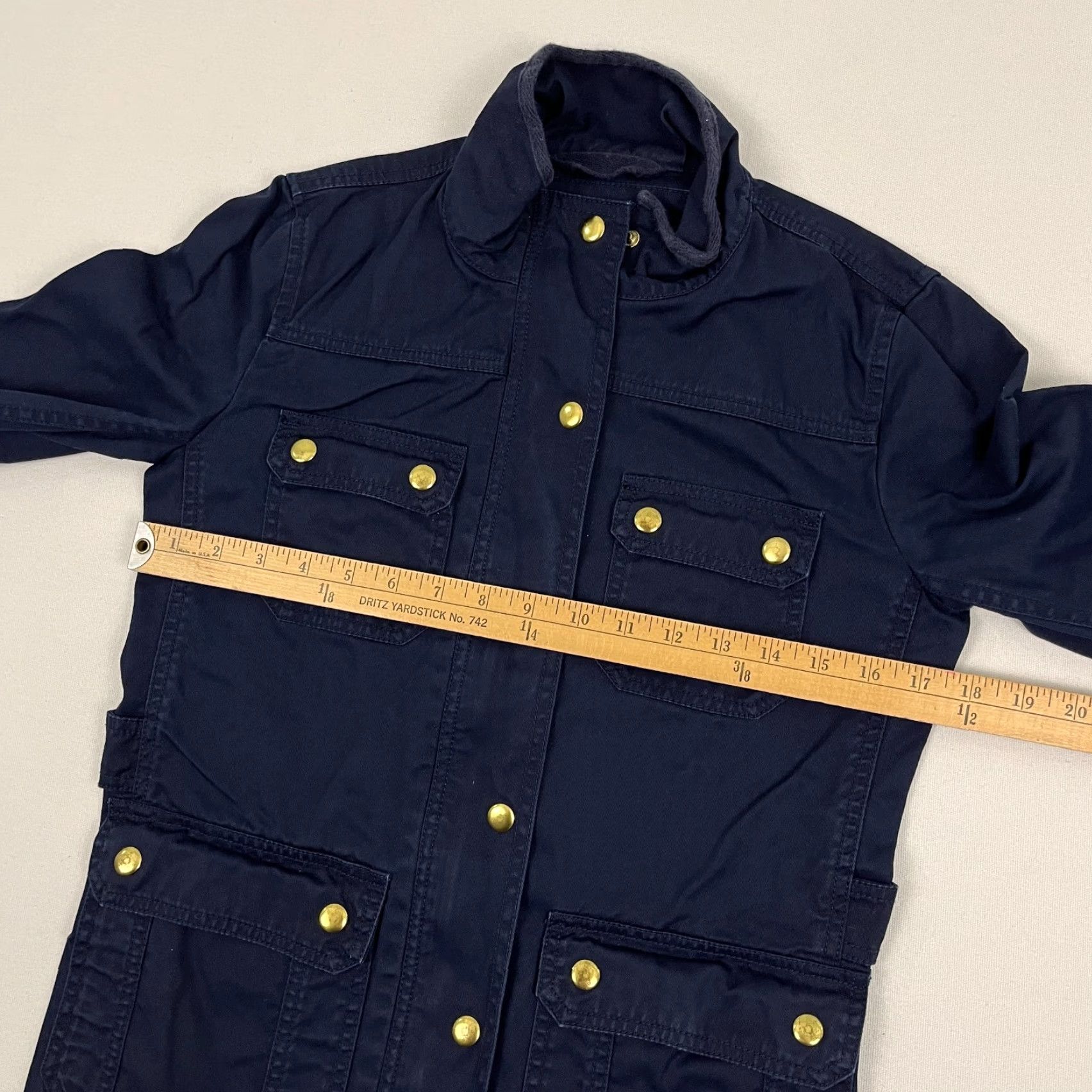 J.Crew J Crew Jacket Womens XS Navy Blue Relaxed Utility Barn Roll Cuff Size XS / US 0-2 / IT 36-38 - 4 Thumbnail