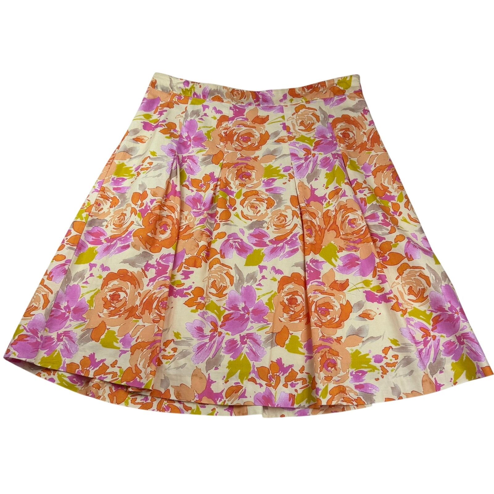 Other Garnet Hill Floral A-Line Pleated Skirt Size 6 Size 28" / US 6 / IT 42 - 1 Thumbnail