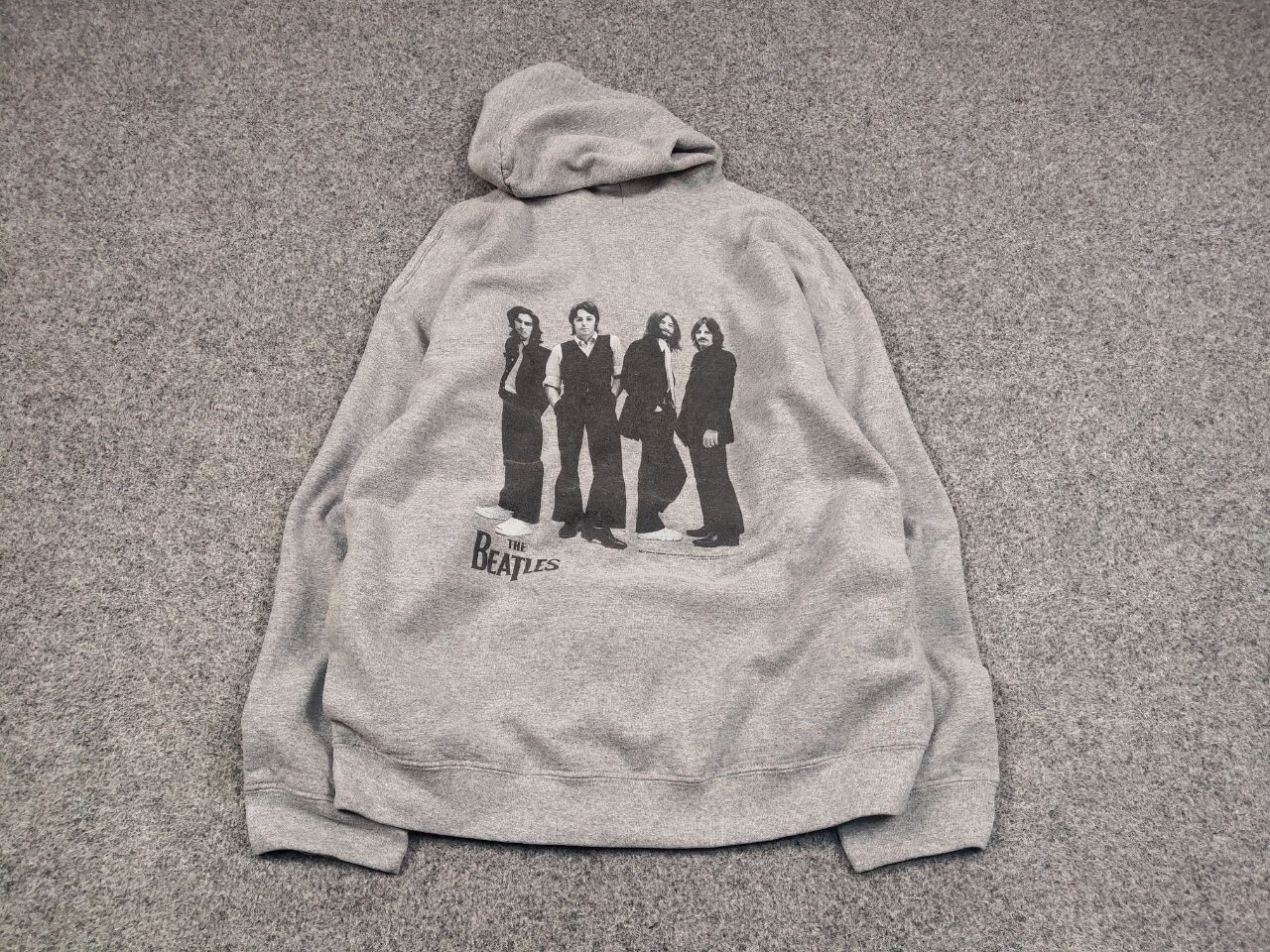Band Tees Vintage The Beatles Band Logo Blank Gray Zip Hoodie Size US M / EU 48-50 / 2 - 2 Thumbnail