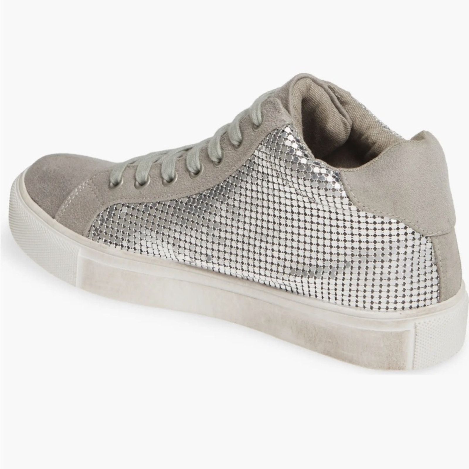 Matisse METALLIC MESH HI TOP SNEAKERS SILVER 7.5 Coconuts by Matisse Size US 7.5 / IT 37.5 - 2 Thumbnail
