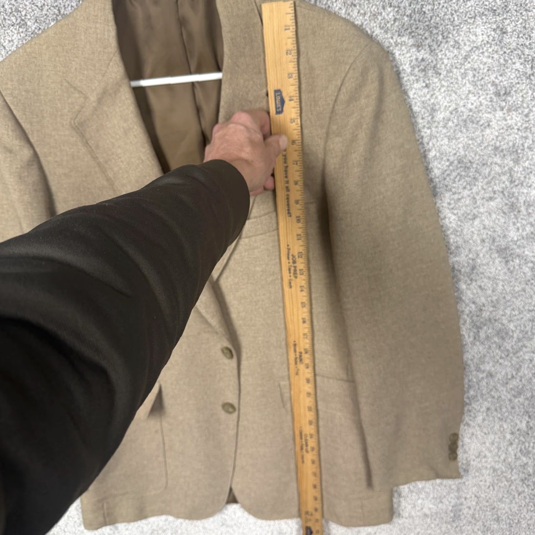 Levi's VINTAGE Levi's Action Suit Blazer 2 Piece Suit Jacket Single-Breasted Beige Mens 42R Formal Wedding 70s 80s Stay-Prest Size 42R - 2 Thumbnail