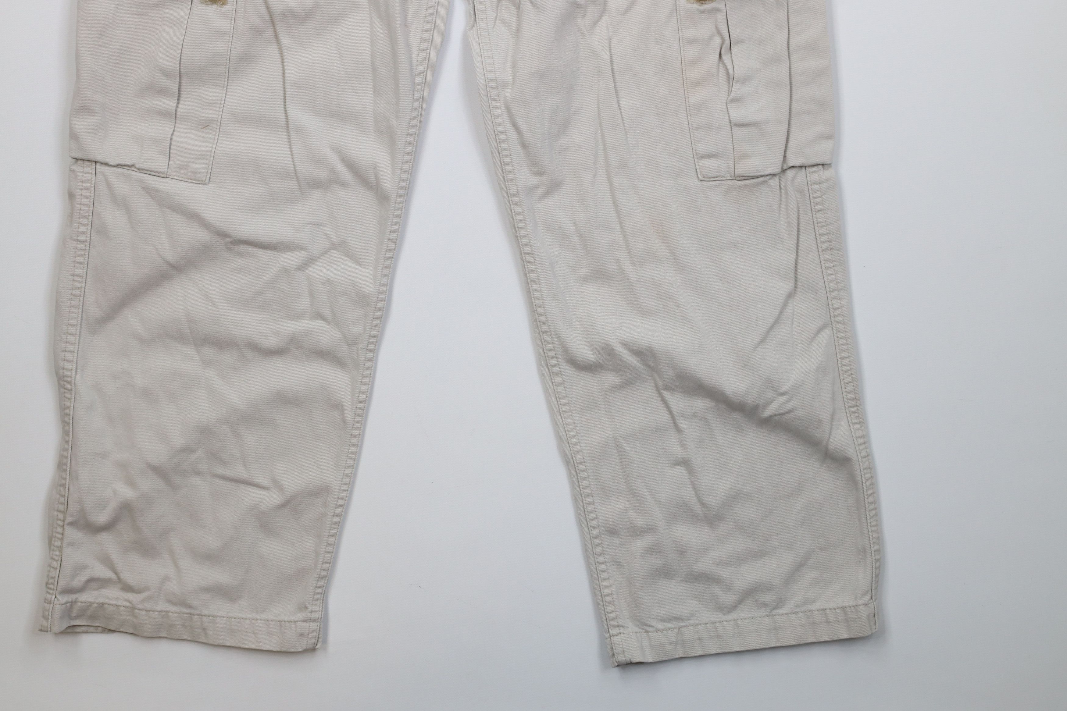 Levi's Vintage Y2K 2001 Levis Silvertab Wide Leg Cargo Pants Beige Size US 32 / EU 48 - 5 Thumbnail