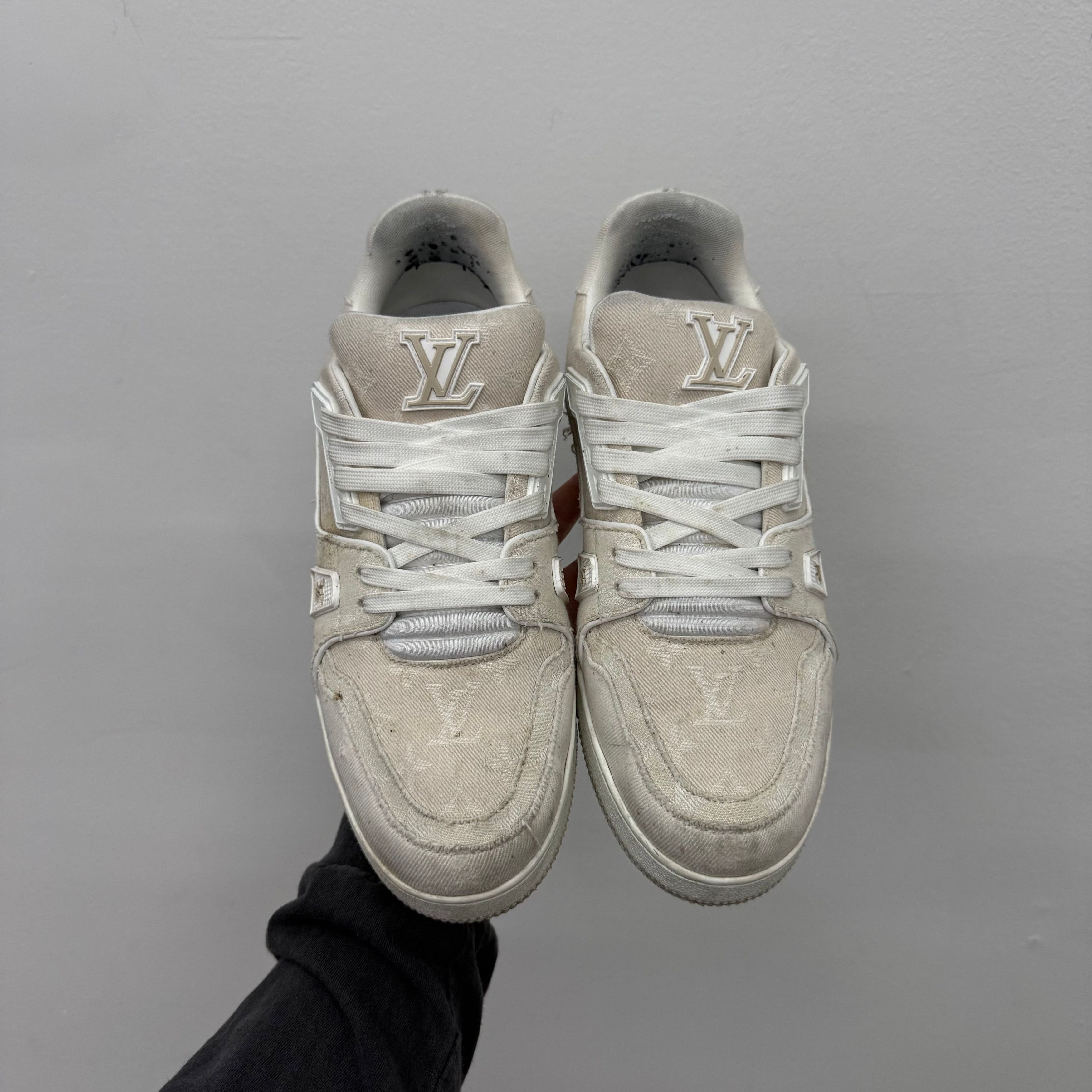 Louis Vuitton Louis Vuitton Canvas Monogram Trainer Sneakers White - LV 10 Size US 11.5 / EU 44-45 - 2 Thumbnail