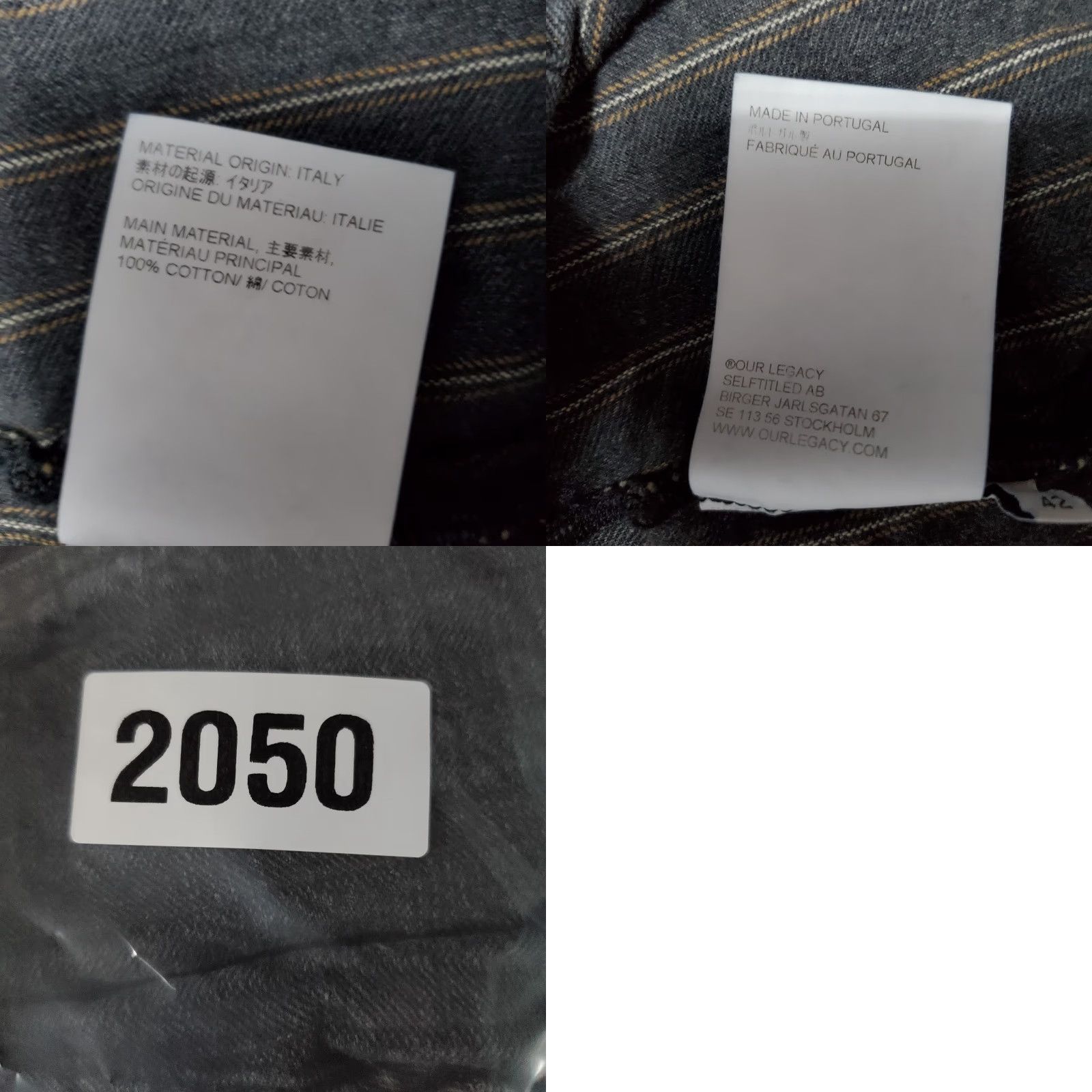 Our Legacy VINTAGE OUR LEGACY Biker Zip Vest Women 42 M Washed Gray Torino Stripe Denim Top Shirt Size M / US 6-8 / IT 42-44 - 9 Thumbnail