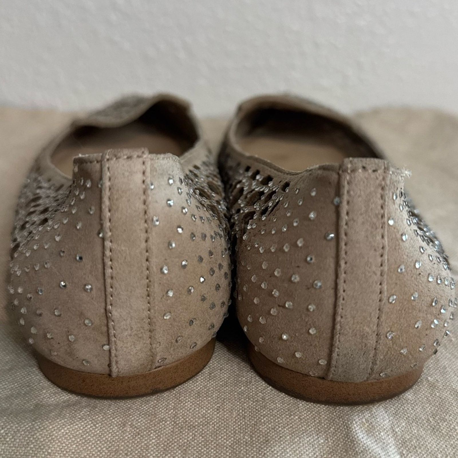Karl Lagerfeld KARL LAGERFELD Paris: The Nina Diamond Studded Slip-On Flats Size US 7 / IT 37 - 7 Thumbnail
