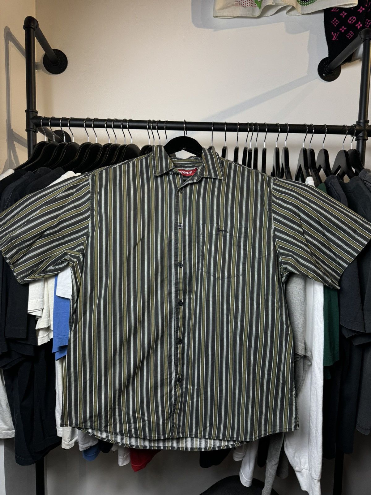 Supreme Supreme Striped Button Up Short Sleeve Size US L / EU 52-54 / 3 - 1 Thumbnail