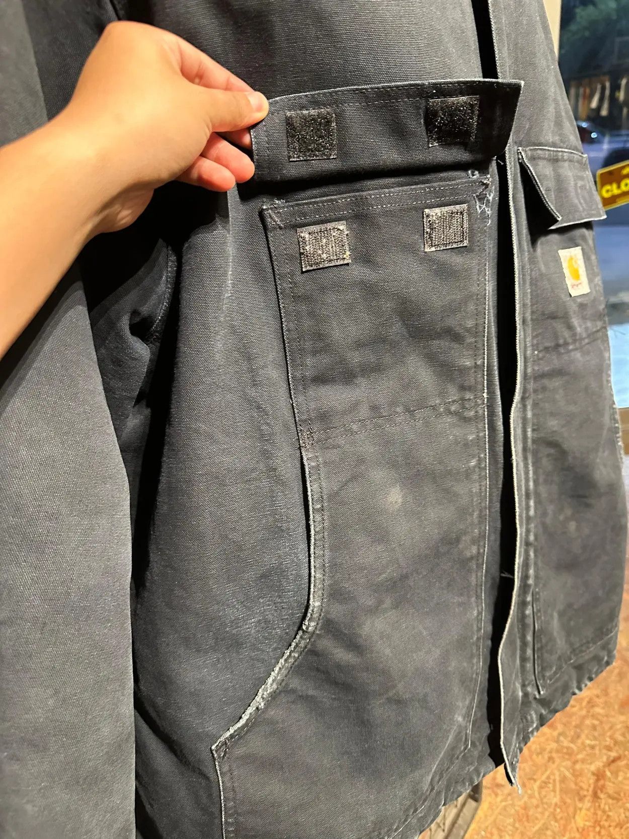 Carhartt × Vintage Rare Vintage Carhartt Faded Black/DarkGrey Detroit Jacket Size US XL / EU 56 / 4 - 6 Thumbnail