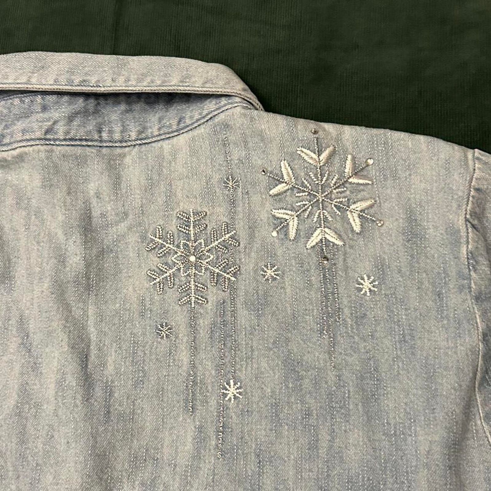 Other Vintage embroidered snowflake long sleeve Size US XL / EU 56 / 4 - 8 Thumbnail