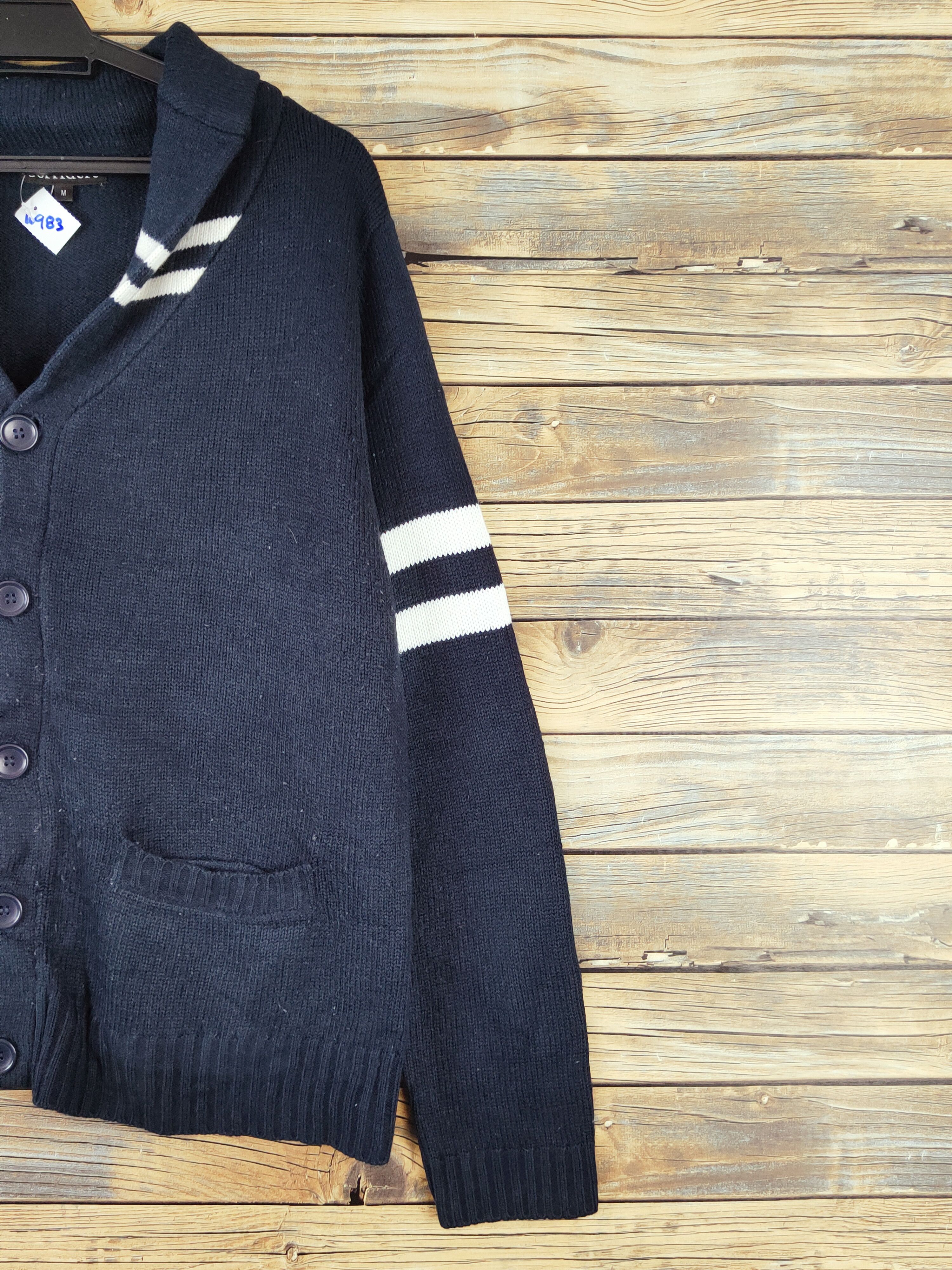 Homespun Knitwear × Japanese Brand Sorridere Navy Knitwear Cardigan #W983 Size US M / EU 48-50 / 2 - 5 Thumbnail