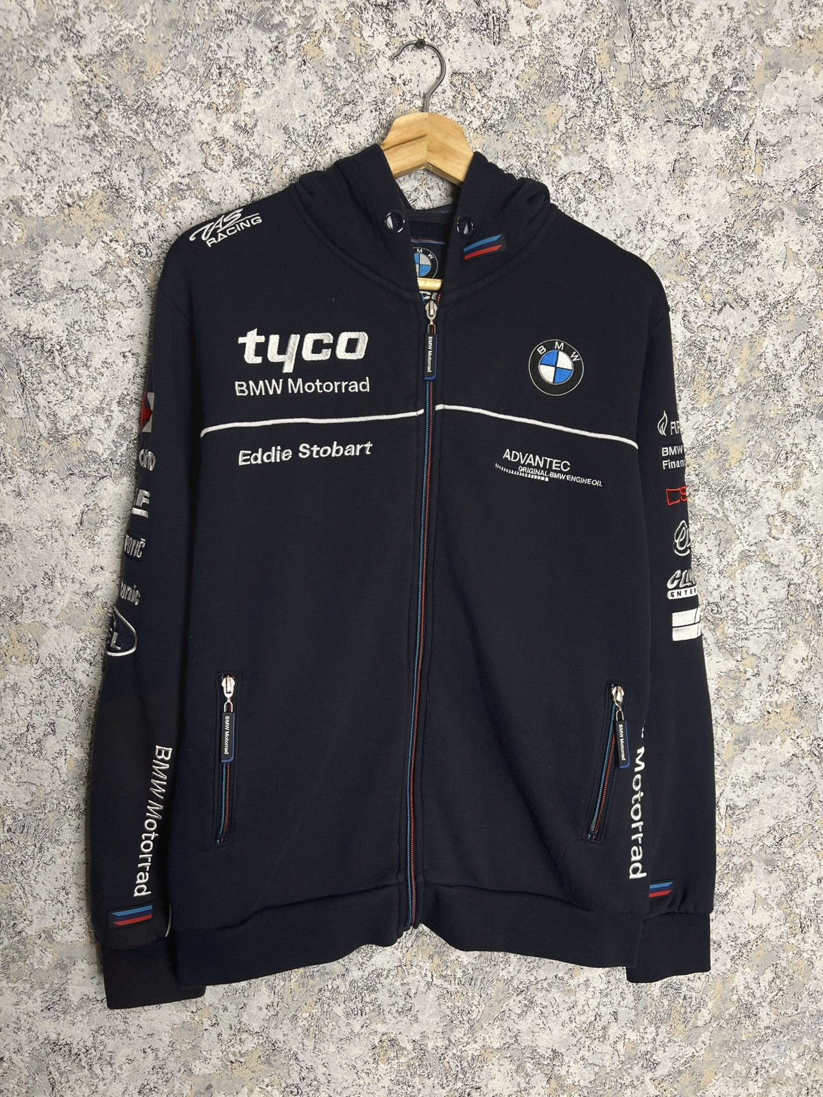 BMW Vintage BMW Tuco Motorrad Racing Full Zip Hoodie Formula Uno Size US S / EU 44-46 / 1 - 1 Thumbnail