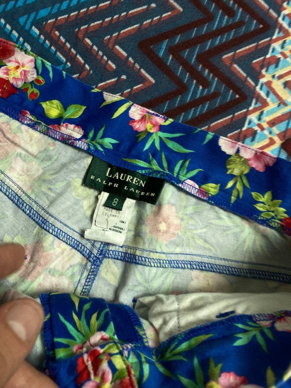 Polo Ralph Lauren × Ralph Lauren Polo Ralph Lauren Floral Print Denim Jeans Long Shorts Size 30" / US 8 / IT 44 - 2 Thumbnail