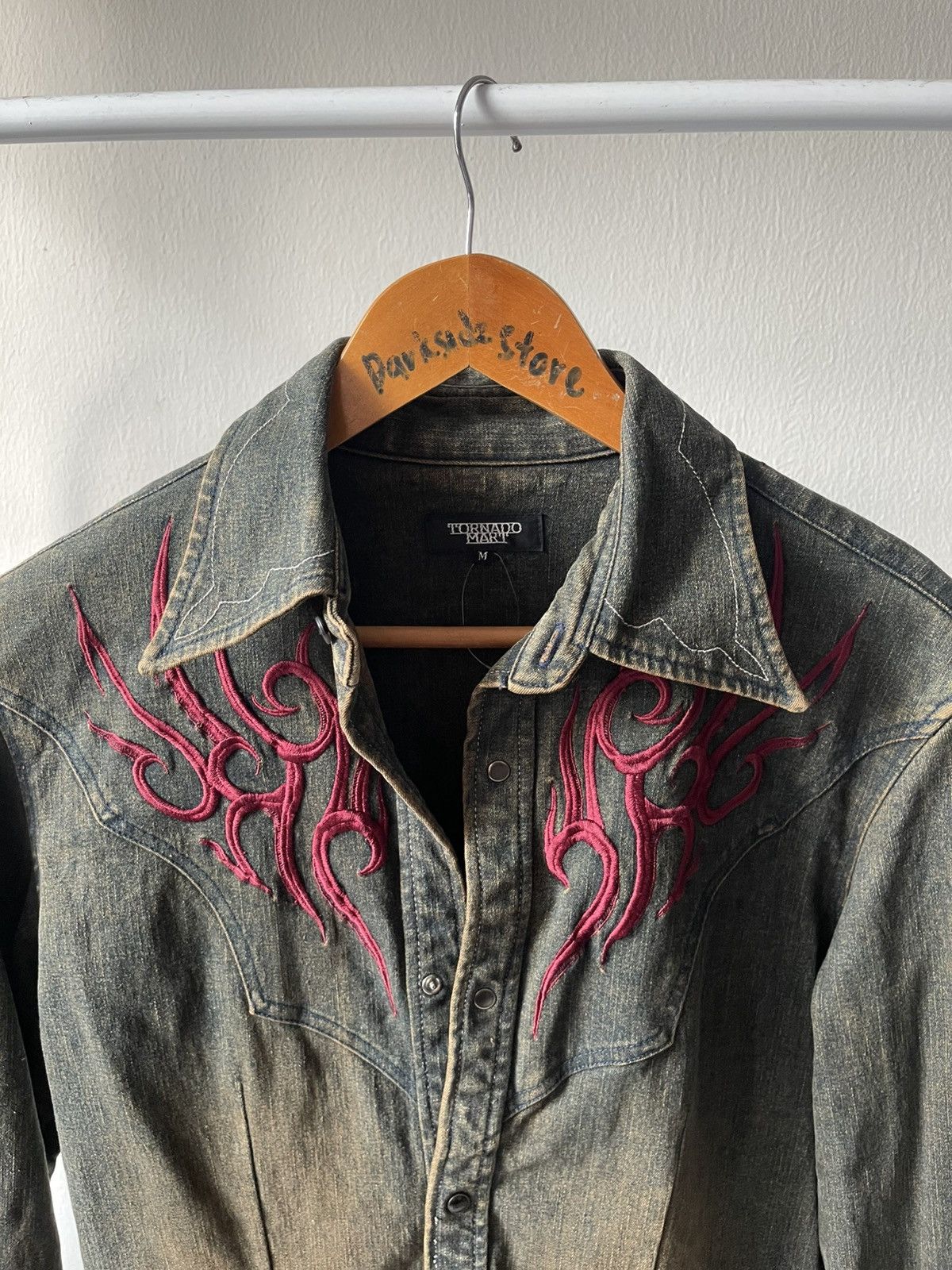 If Six Was Nine 2000s Tornado Mart Tattoo Embroidery Button Ups Size US S / EU 44-46 / 1 - 3 Thumbnail