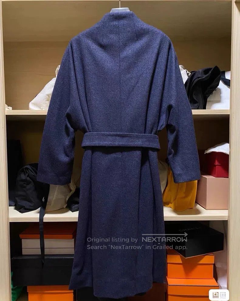 The Row The Row Navy Midi Coat Size S / US 4 / IT 40 - 2 Thumbnail