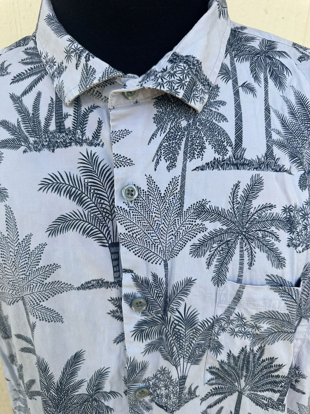 Tori Richard Tori Richard Hawaiian Palm Tree White Full Button Men's 2XL Size US XXL / EU 58 / 5 - 3 Thumbnail