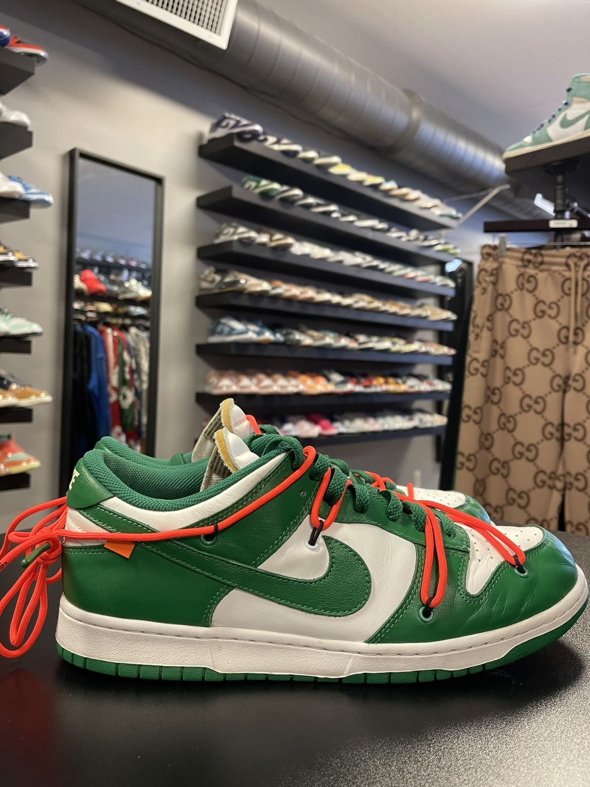 Off-White Size 12 - Off White x Nike Dunk Low Pine Green CT0856-100 Size US 12 / EU 45 - 3 Thumbnail