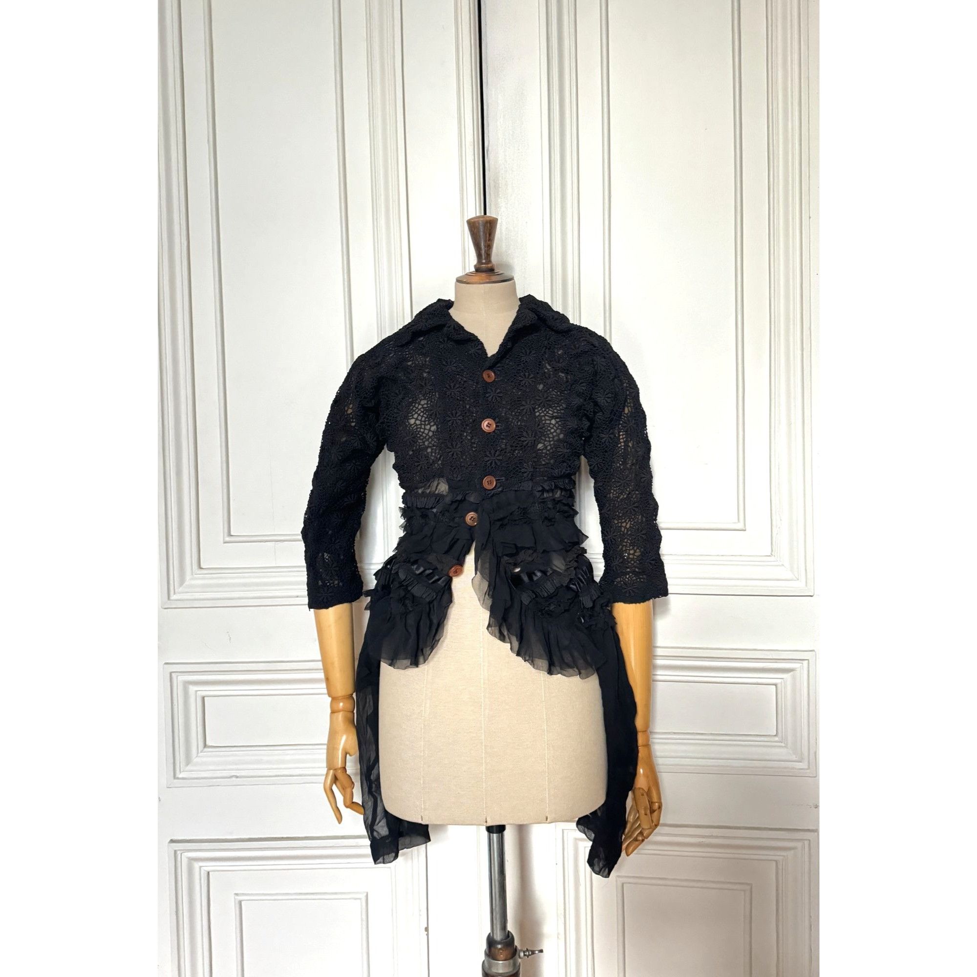 Comme des Garcons Comme des Garçons Autumn/Winter 2005 – Black Two-Way Lace Ja Size M / US 6-8 / IT 42-44 - 1 Thumbnail