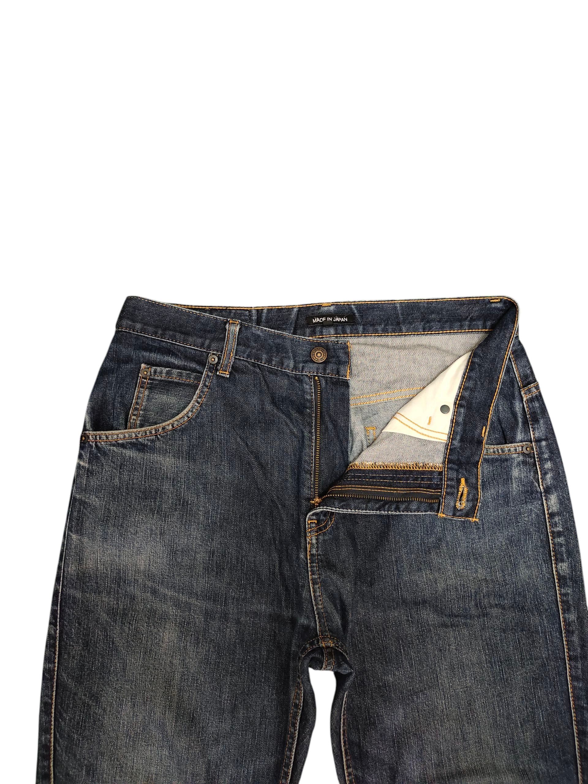 Beams Plus Beams Japan Asymmetrical Clawmark Faded Denim Jeans Size US 32 / EU 48 - 7 Thumbnail