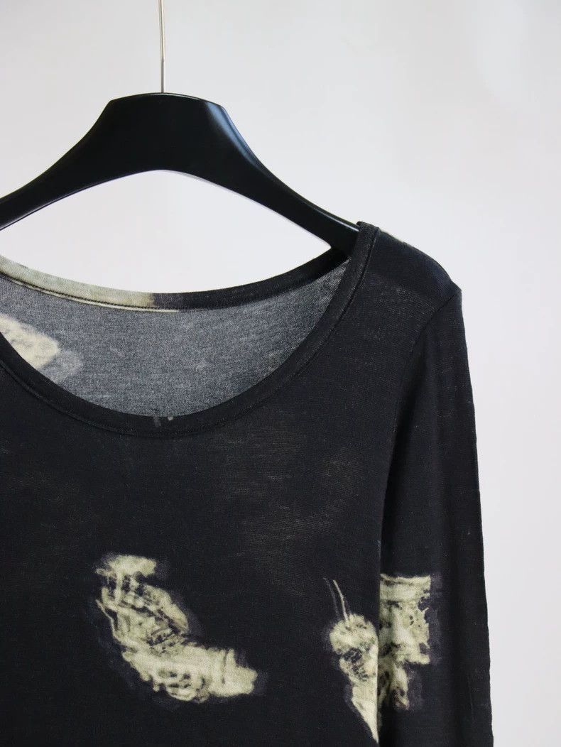 Yohji Yamamoto Yohji Yamamoto Black Wool Long Sleeve Top Size US M / EU 48-50 / 2 - 2 Thumbnail