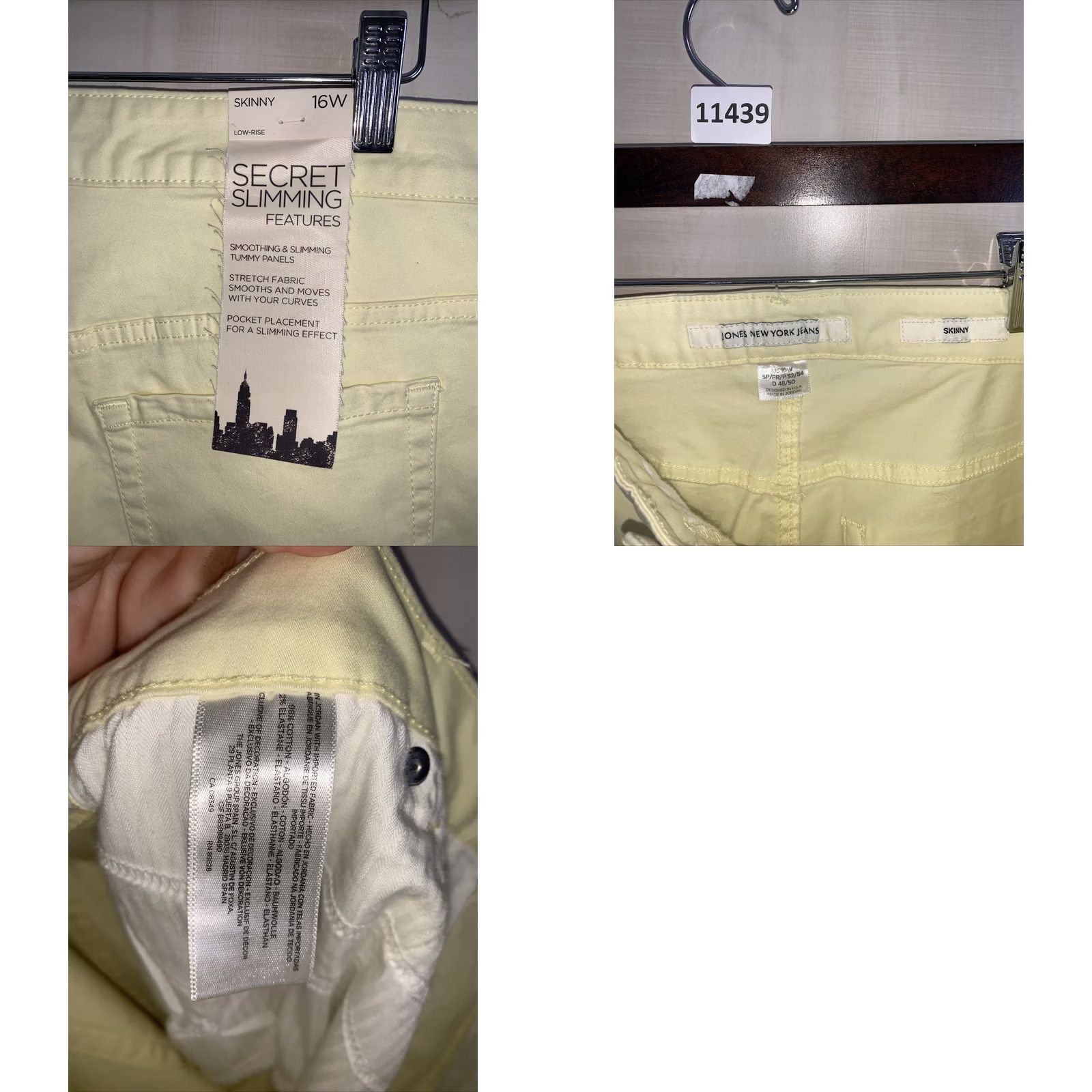 Jones New York Jones New York Jeans Secret Slimming Low Rise Skinny Womens 16w Yellow Pants NWT Size 38" / US 16 / IT 52 - 8 Thumbnail