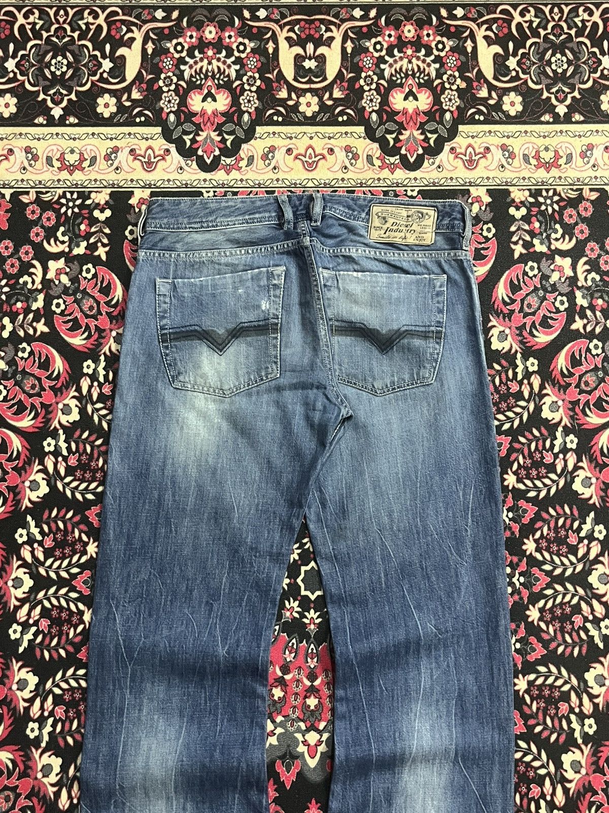 Diesel ⚡️Flare⚡️Vintage Diesel “Zatiny” Overflow Thunder Blue Jeans Size US 29 - 9 Thumbnail