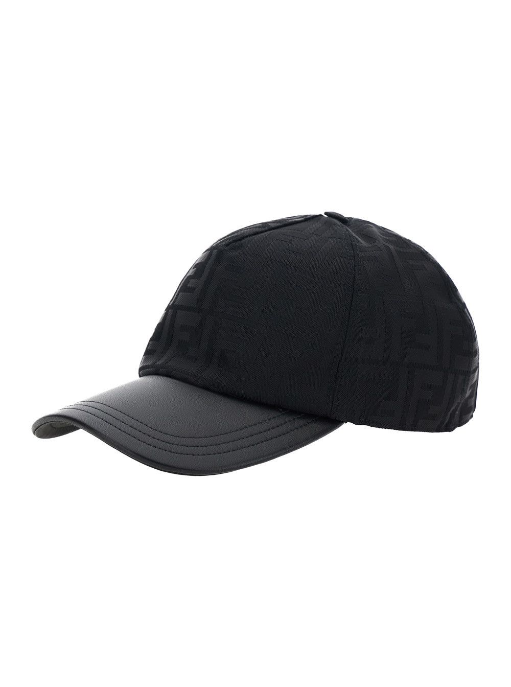 Fendi Black Baseball Cap with Curved Brim in FF Fabric Man Size ONE SIZE - 1 Thumbnail