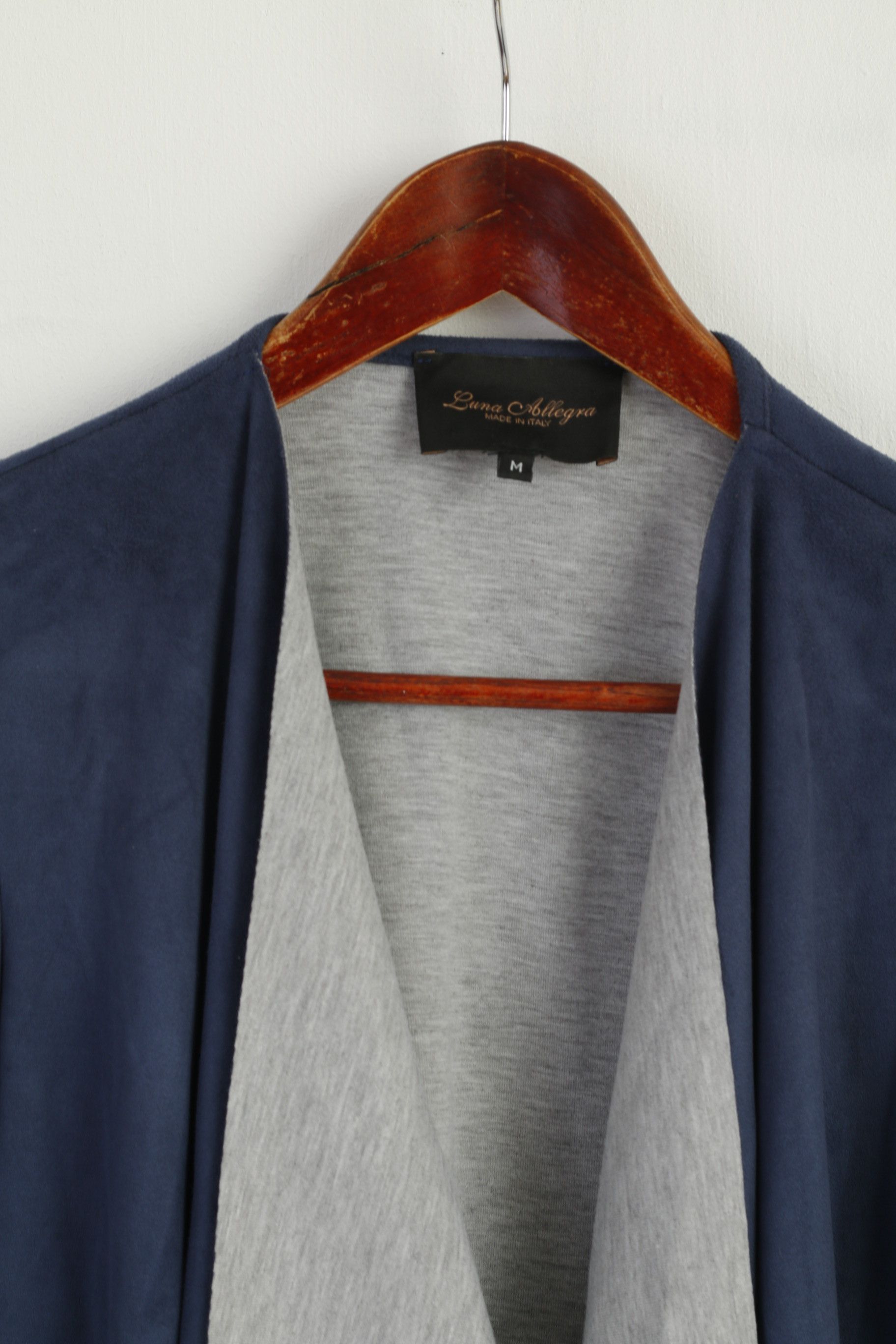 Vintage Luna Allegra Women M Blazer Navy Soft Italy 7594 Size M / US 6-8 / IT 42-44 - 2 Thumbnail