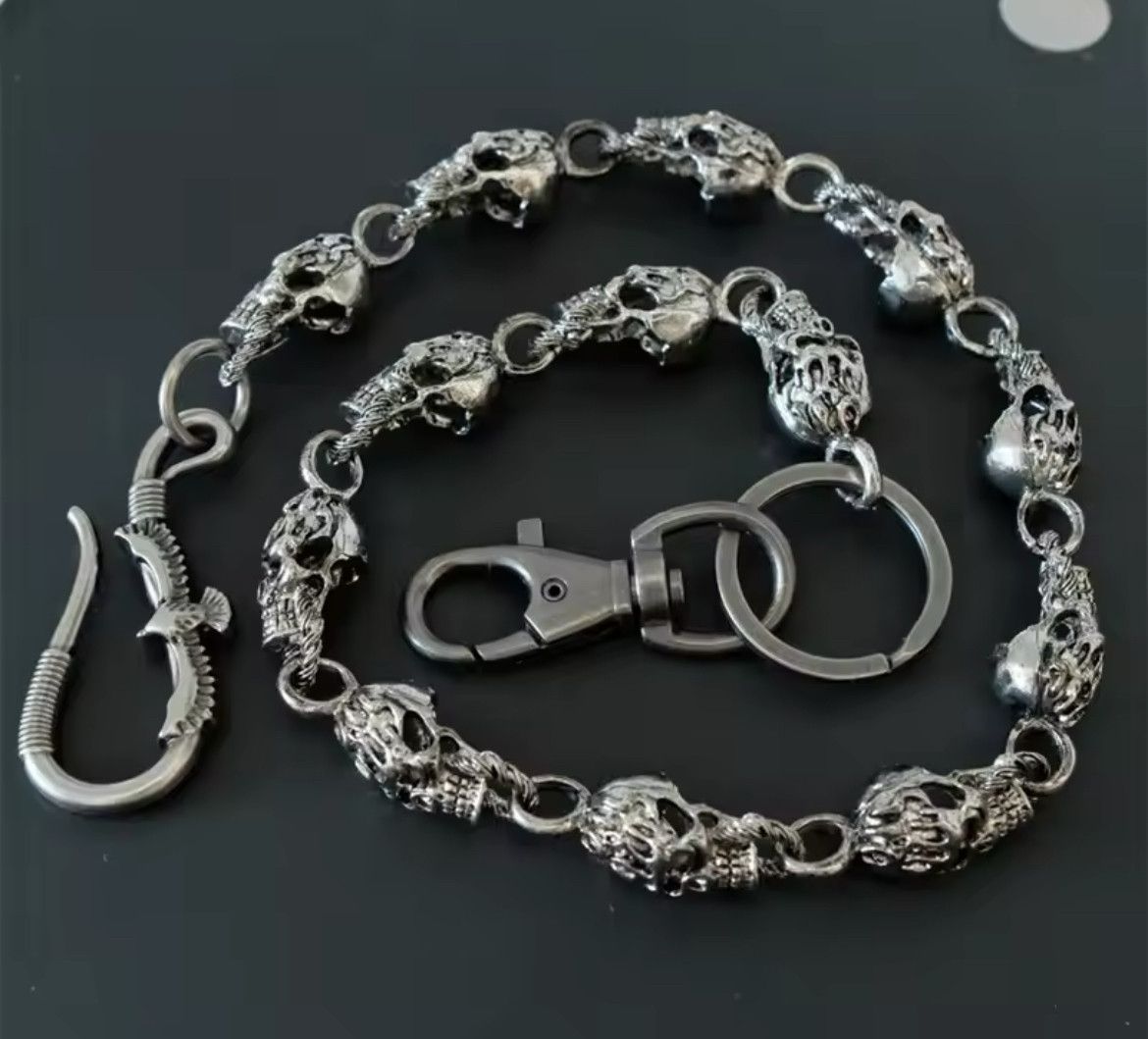 Jewelry Punk Skull Charm Pants Chain Size ONE SIZE - 3 Thumbnail
