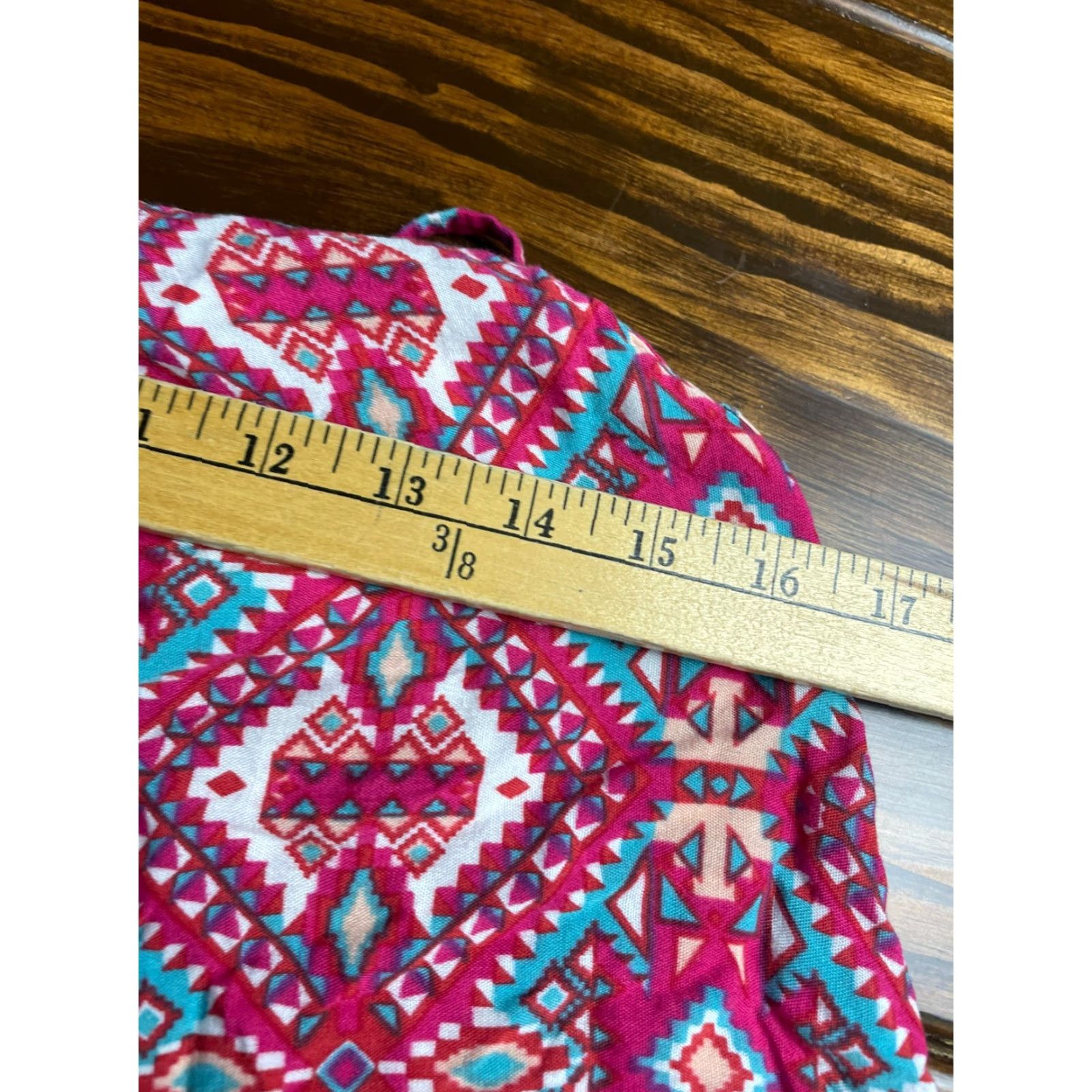 Pinko Santiki Tank Top Women's Small Pink Blue White Geometric Aztec Spaghetti Strap Tank Shirt Size S / US 4 / IT 40 - 6 Thumbnail