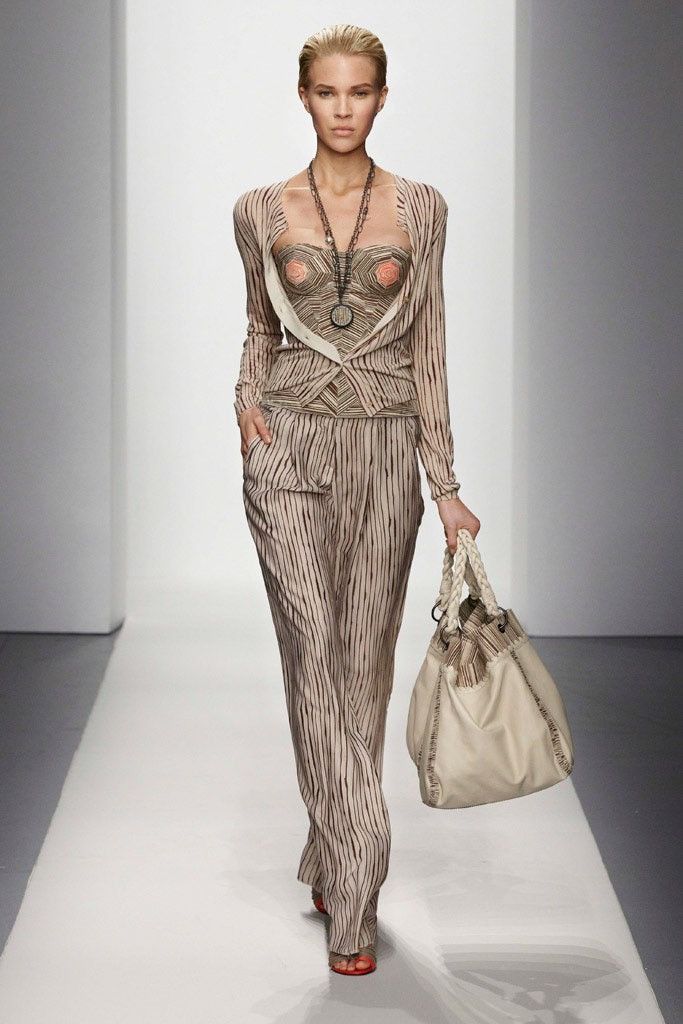 Bottega Veneta Rare Runway Bottega Veneta Resort 2012 Corset Cotton Top Size S / US 4 / IT 40 - 2 Thumbnail