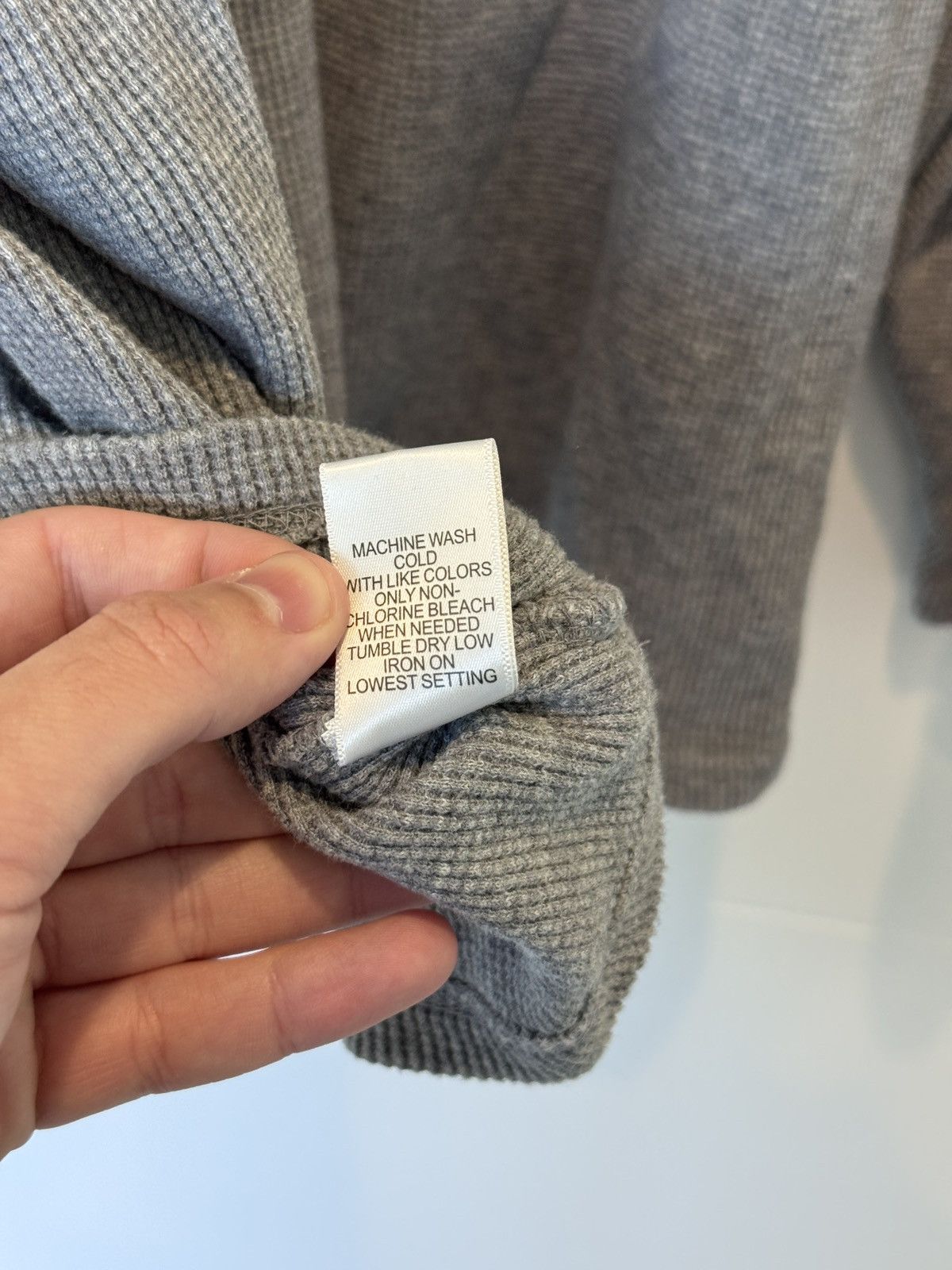 Essentials Fear of God Essentials Mens Gray Waffle LS Sweater Size XL Size US XL / EU 56 / 4 - 9 Thumbnail