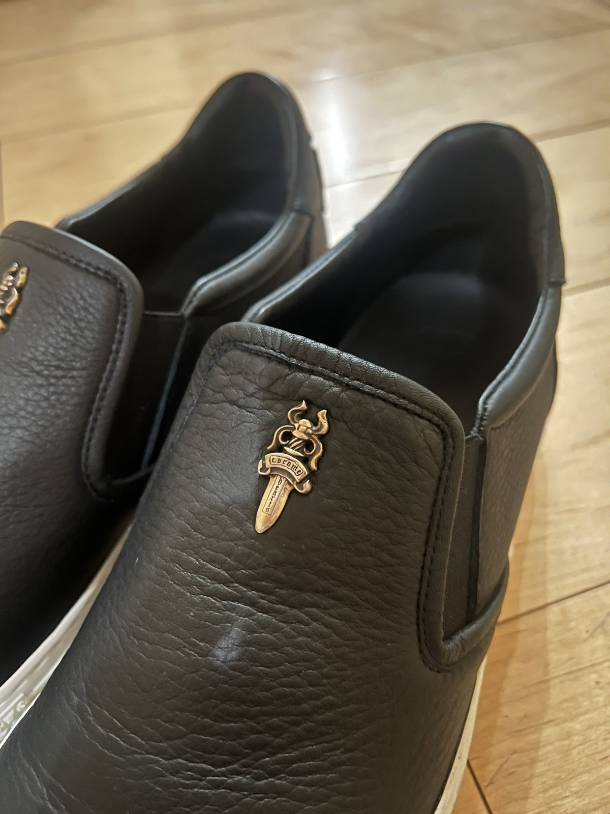 Chrome Hearts Chrome hearts dagger leather slip on shoes Size US 8 / EU 41 - 6 Thumbnail