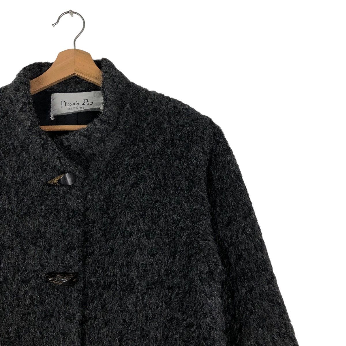 Designer 🔥Wool Mohair Cropped Jacket Dinah Flo Debut in 1989 Size US M / EU 48-50 / 2 - 5 Thumbnail