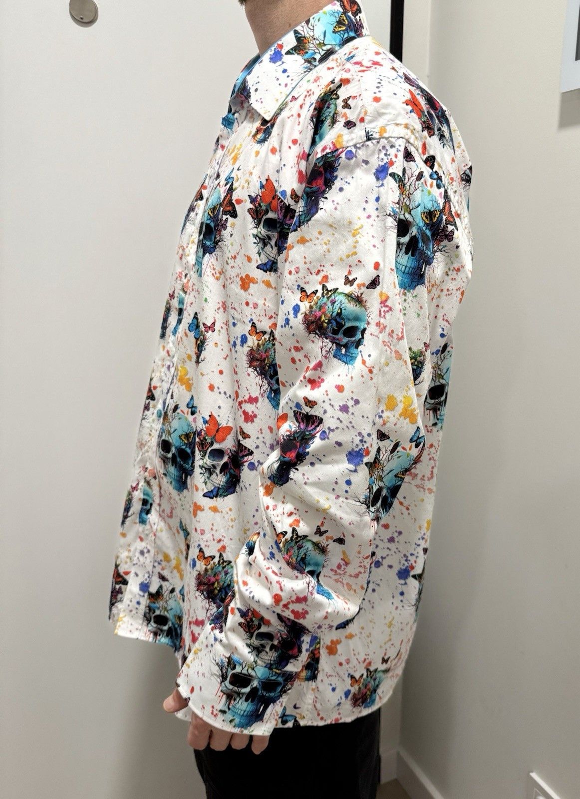 Vintage Claudio Lugli Shirt Skull Crazy Print size 4XL 49-50 Size US XXL / EU 58 / 5 - 6 Thumbnail