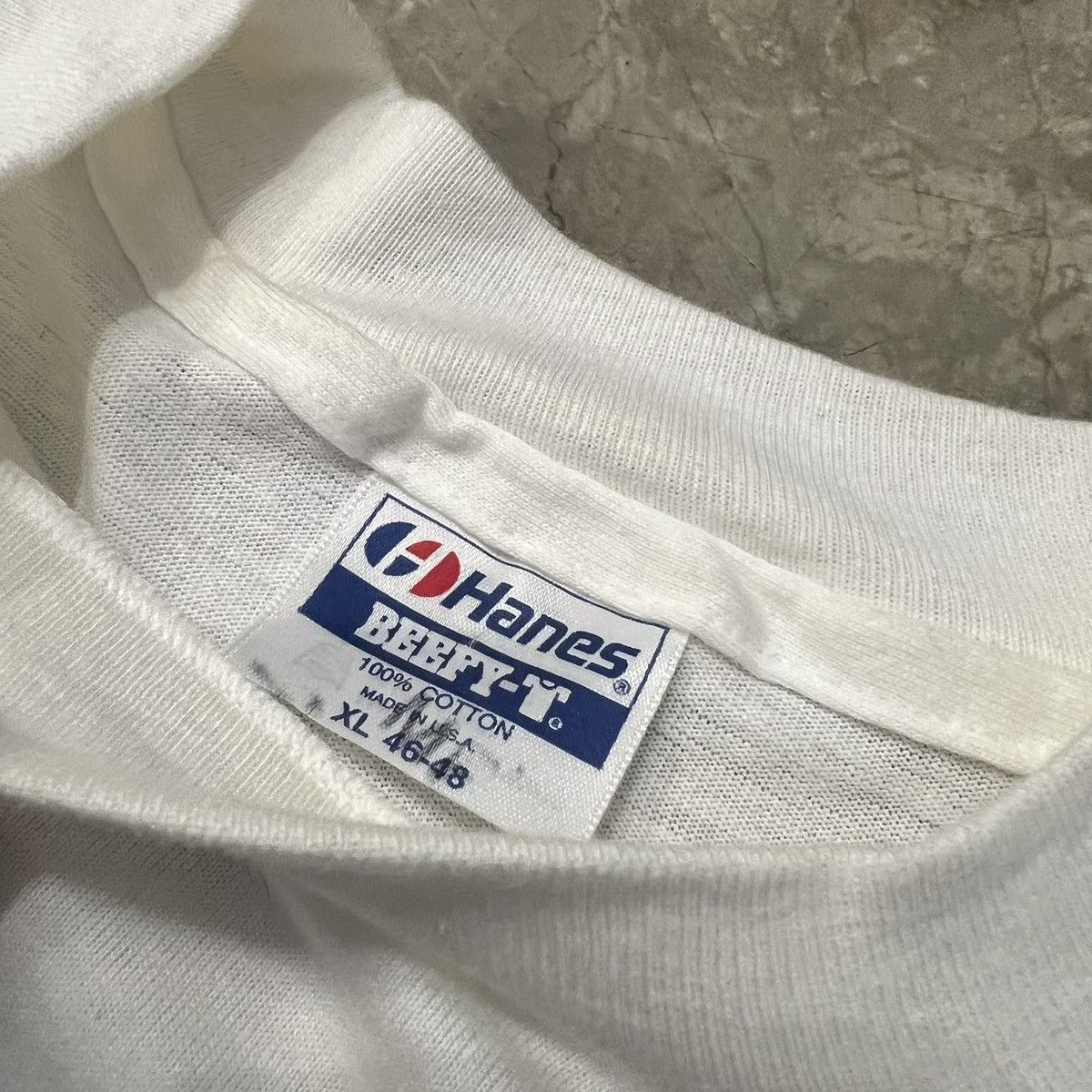 Giant × NFL × Vintage Vintage 1990 New York Giants Helmet White T-shirt Size US XL / EU 56 / 4 - 2 Thumbnail