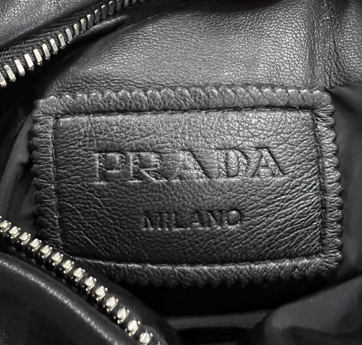 Prada Prada Black Triangle Logo Reversible Leather Jacket J41 Size US L / EU 52-54 / 3 - 6 Thumbnail