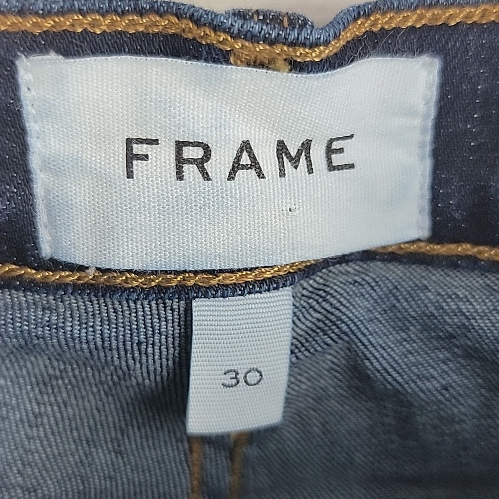Frame FRAME Le Skinny de Jeanne Dark Wash Mid Rise Jeans 30 Size 30" / US 8 / IT 44 - 8 Thumbnail