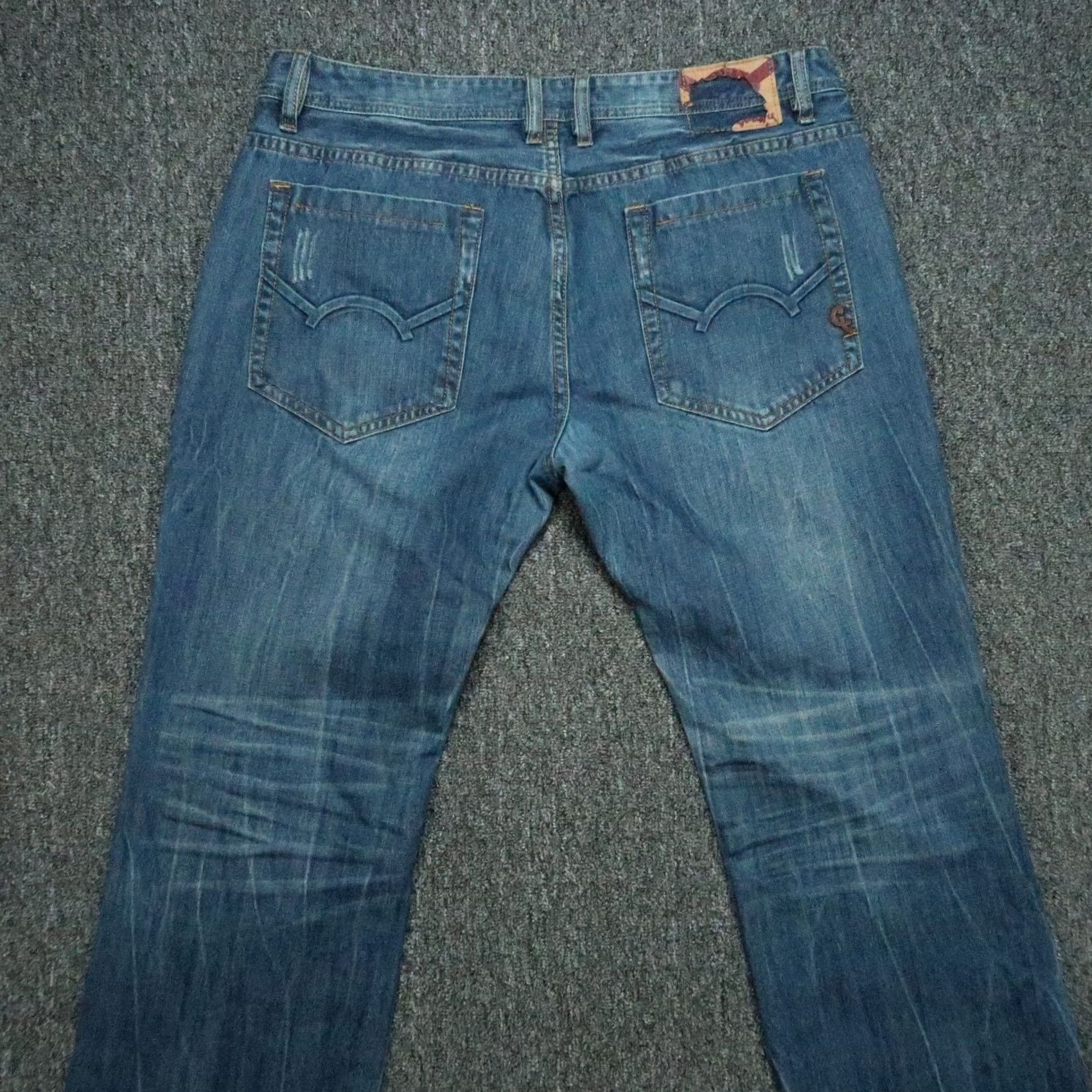Cult Of Individuality Cult Of Individuality Jeans Mens 38x34 Blue Hagen Straight Leg Distressed Size US 38 / EU 54 - 6 Thumbnail