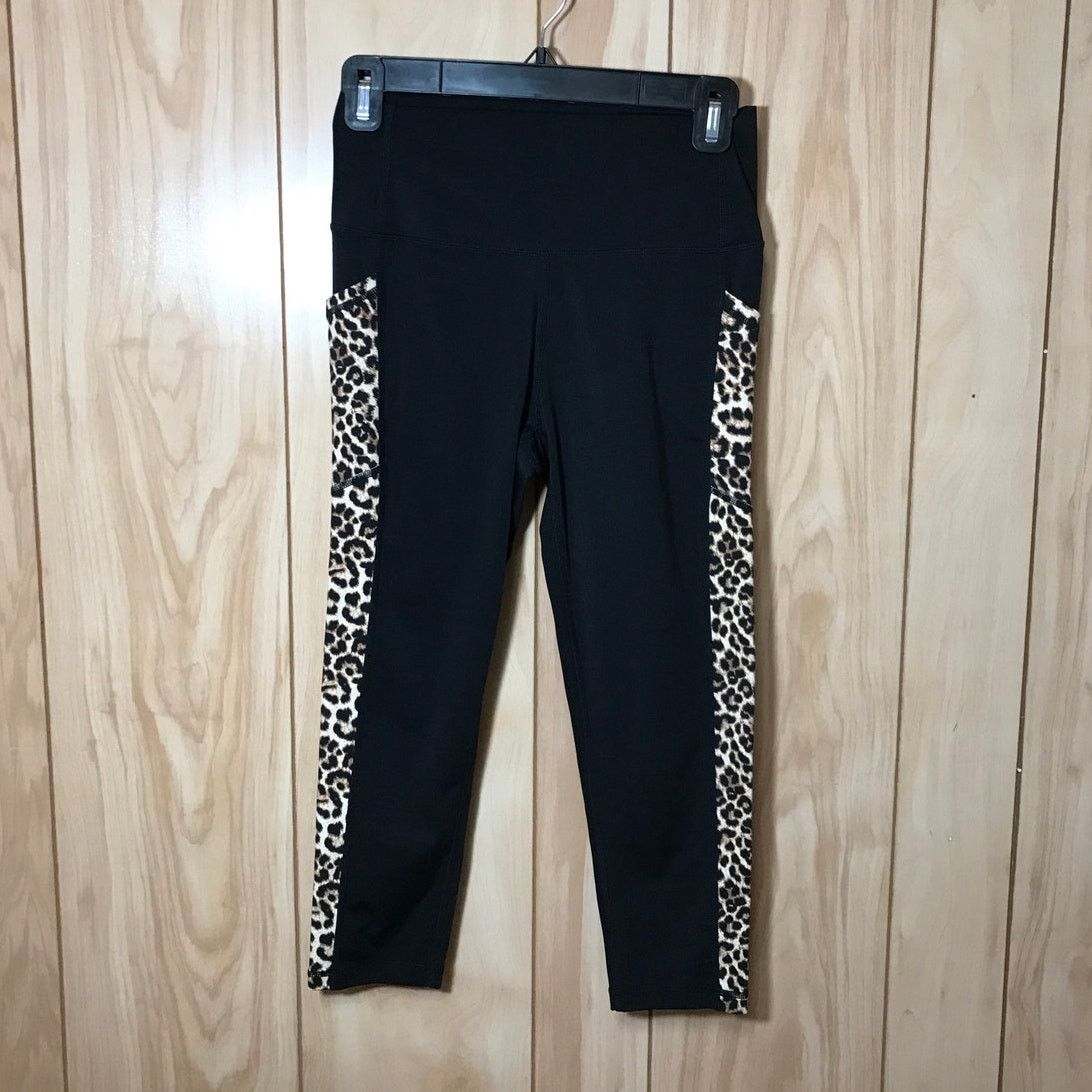 Other Zyia Active Leopard Striped Black Capri Leggings 6-8 Size 25" / US 0 / IT 36 - 1 Thumbnail