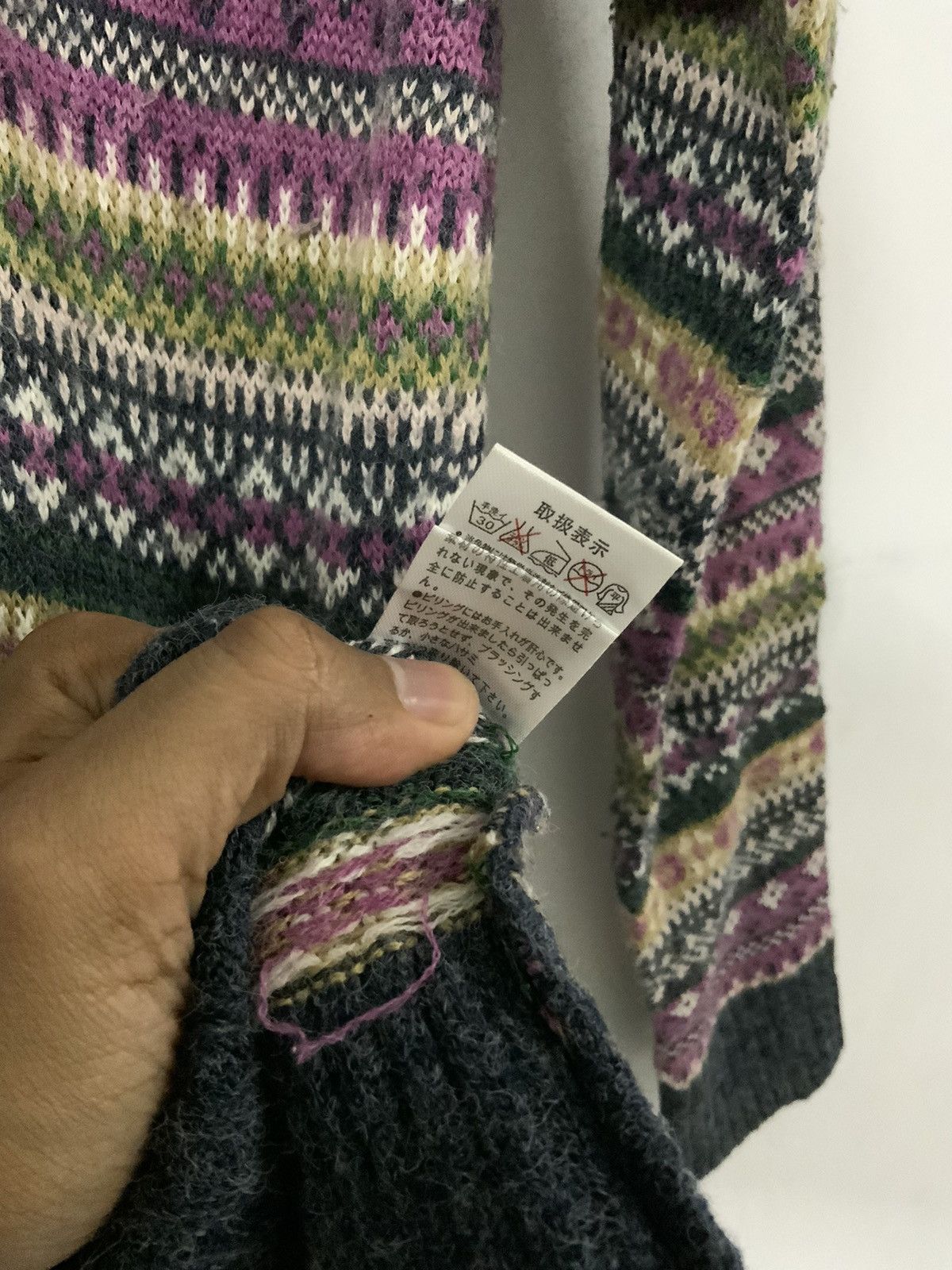 Japanese Brand Clessidra Native Avant Garde Handknit Knit Sweater Size US M / EU 48-50 / 2 - 9 Thumbnail