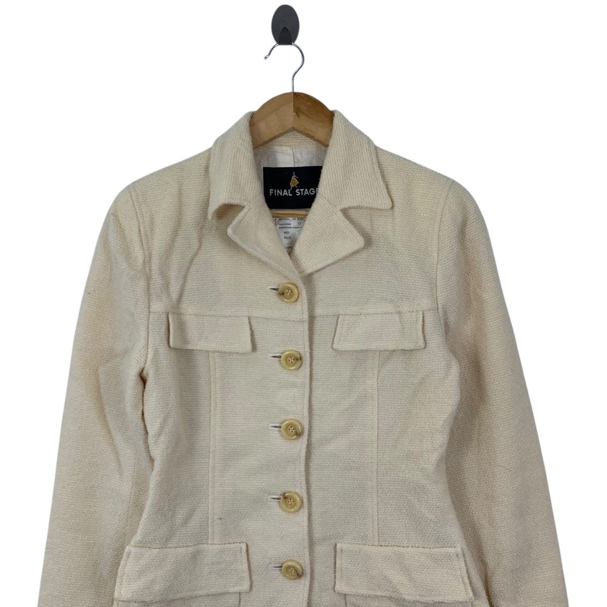 Vintage Vintage FINAL STAGE Japanese Brand Wool Multi Pockets Coat Size XS / US 0-2 / IT 36-38 - 2 Thumbnail