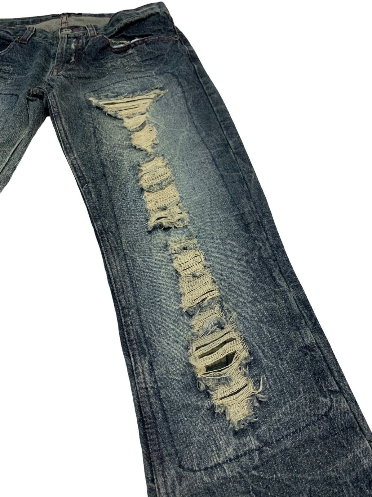 Japanese Brand 🔥Rare Japanese Brand Lowbox Distressed Asid Wash Design Size US 30 / EU 46 - 5 Thumbnail