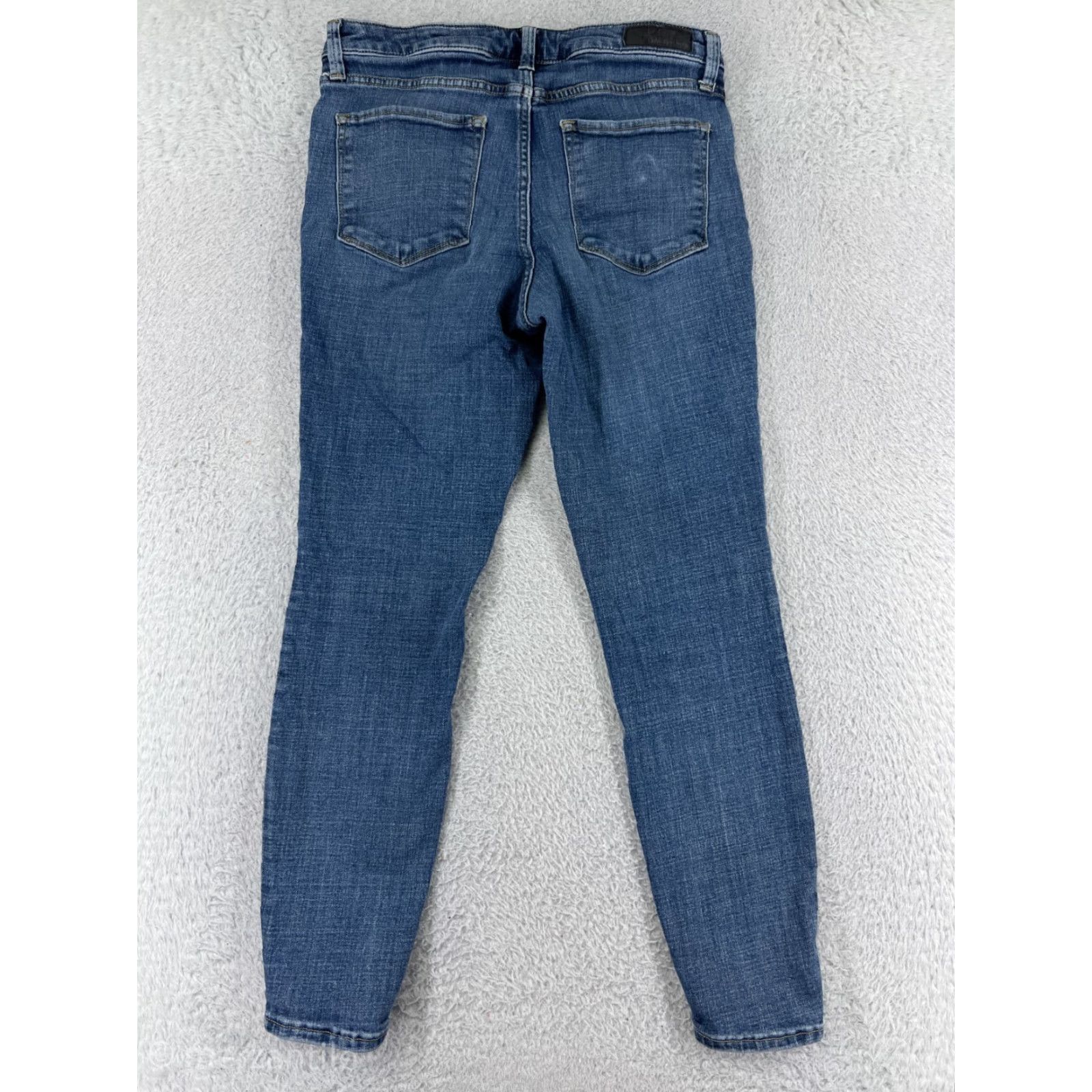 Calvin Klein Calvin Klein Women's Tapered Skinny Jeans 8 Blue Denim Stretch 27in Inseam Modern Fit Size 30" / US 8 / IT 44 - 2 Thumbnail