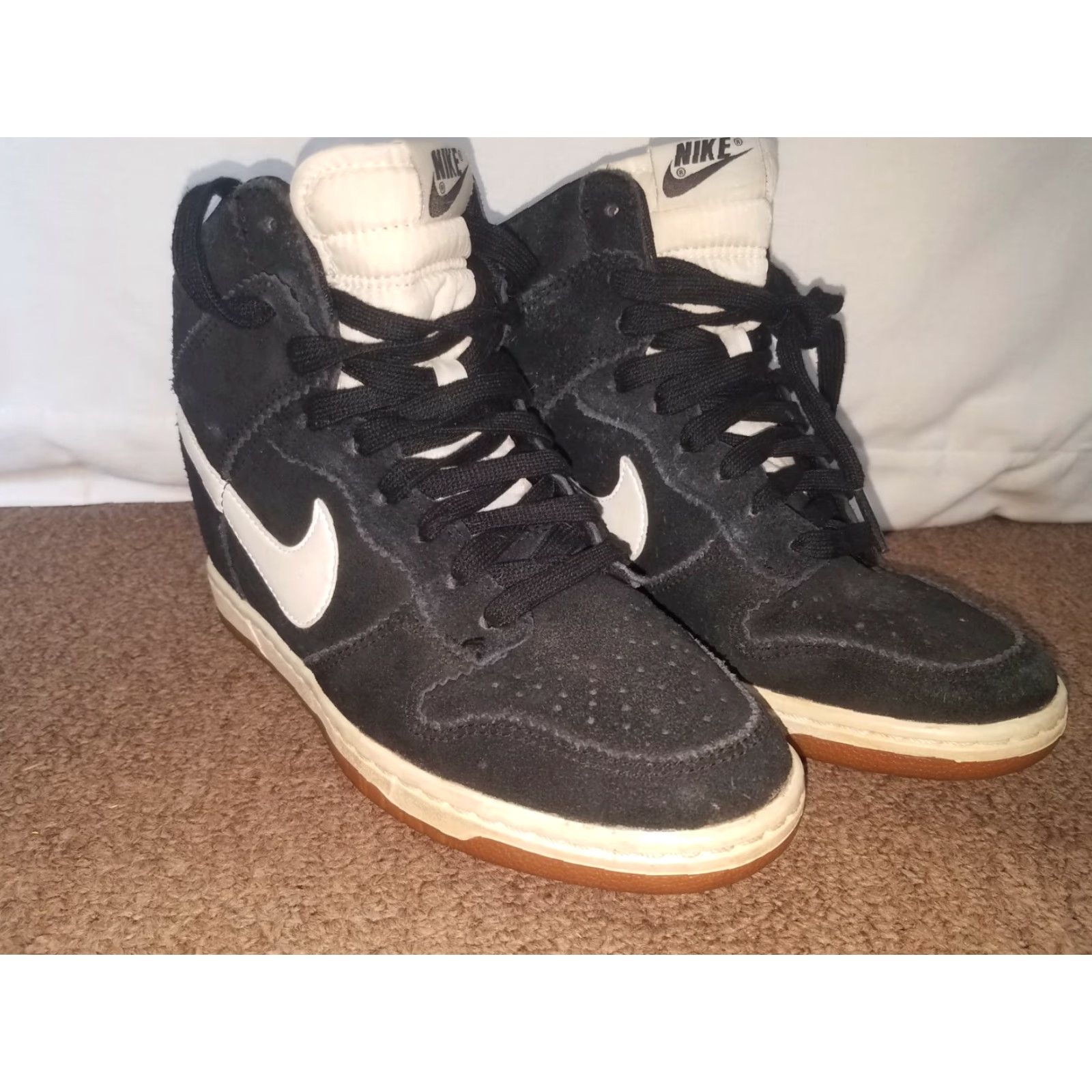 Nike Nike Dunk Sky Hi Hidden Wedge Heel 528899-002 Black White High Womens 7.5 Size US 6 / IT 36 - 2 Thumbnail