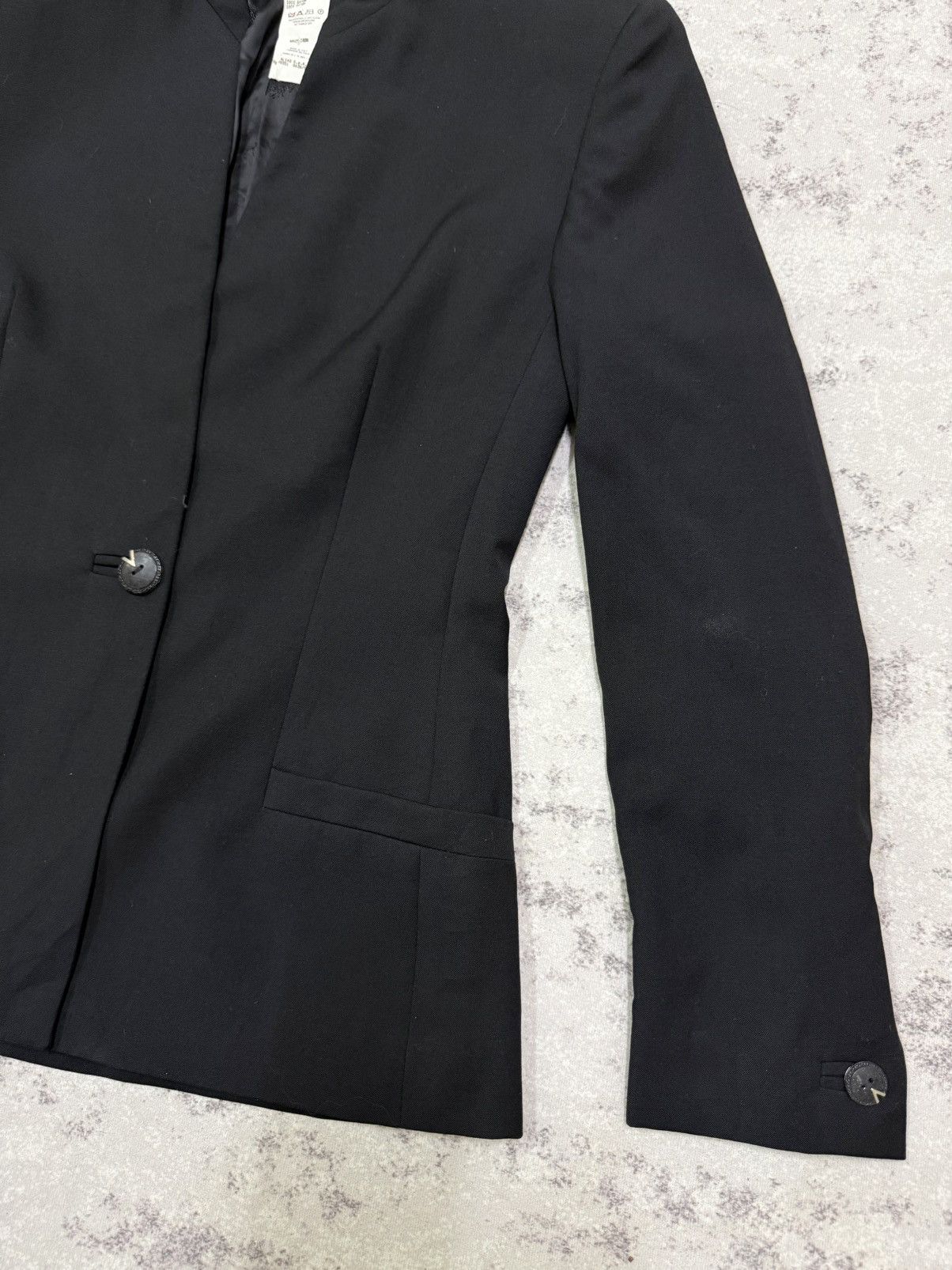 Versace Vintage 90s Gianni Versace Couture Minimalist Blazer Size XS / US 0-2 / IT 36-38 - 5 Thumbnail
