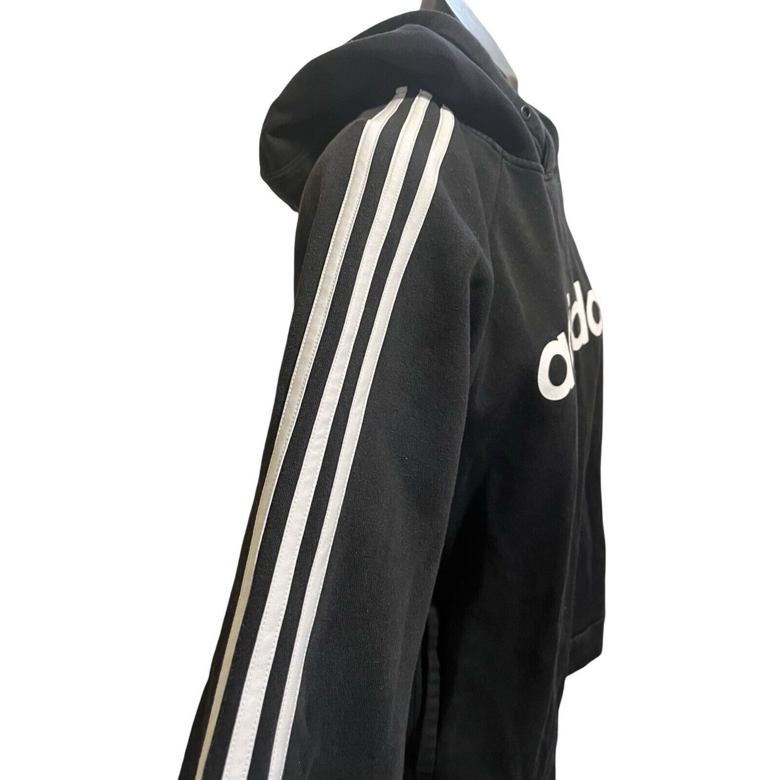 Adidas Adidas Black Pullover Hoodie with Logo - Medium Size US M / EU 48-50 / 2 - 2 Thumbnail